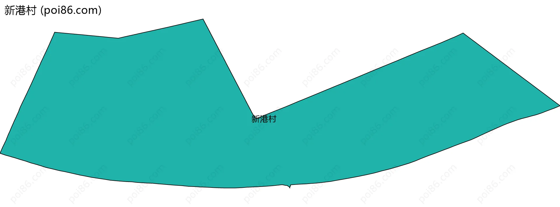 新港村边界地图