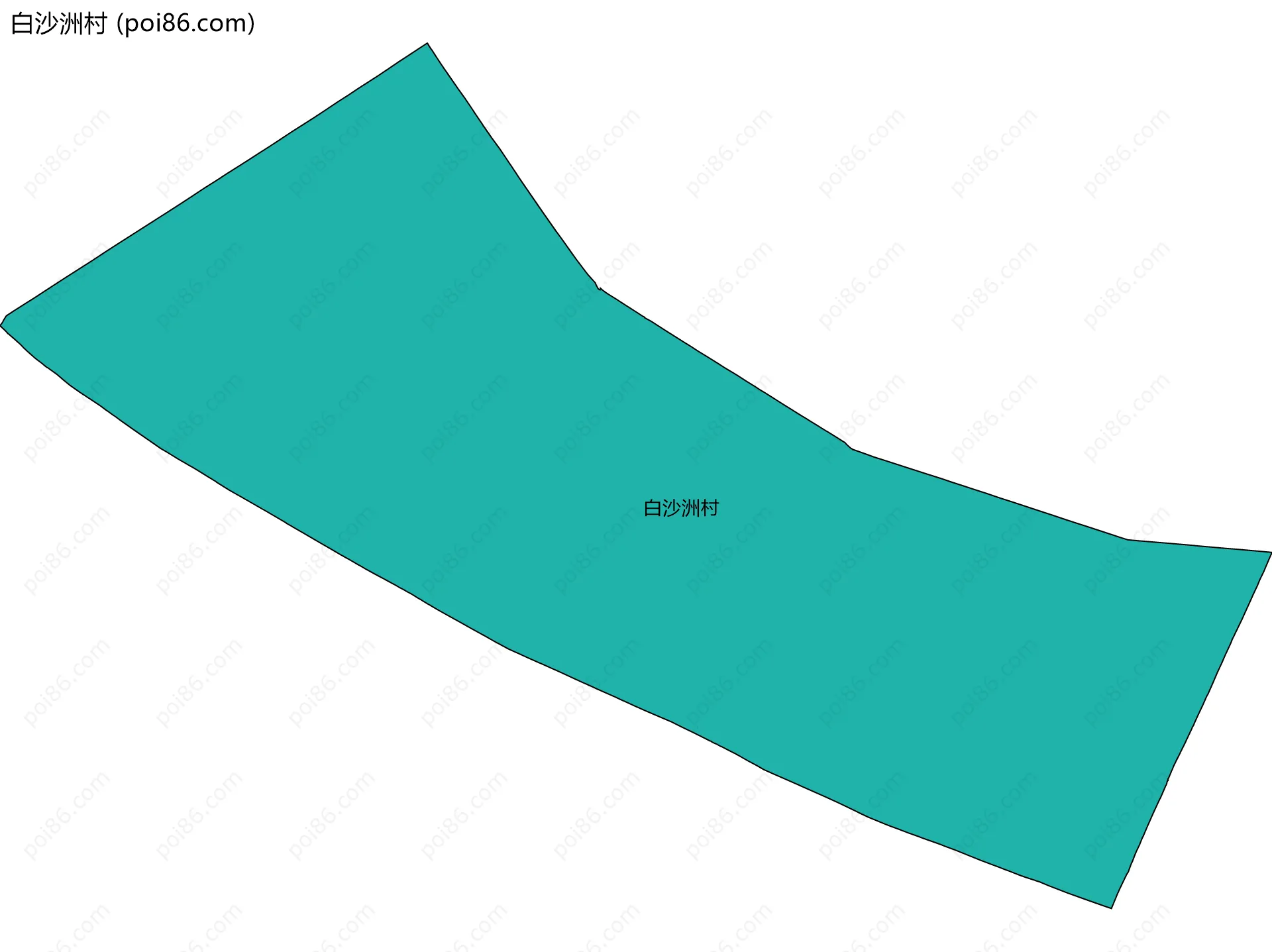 白沙洲村边界地图