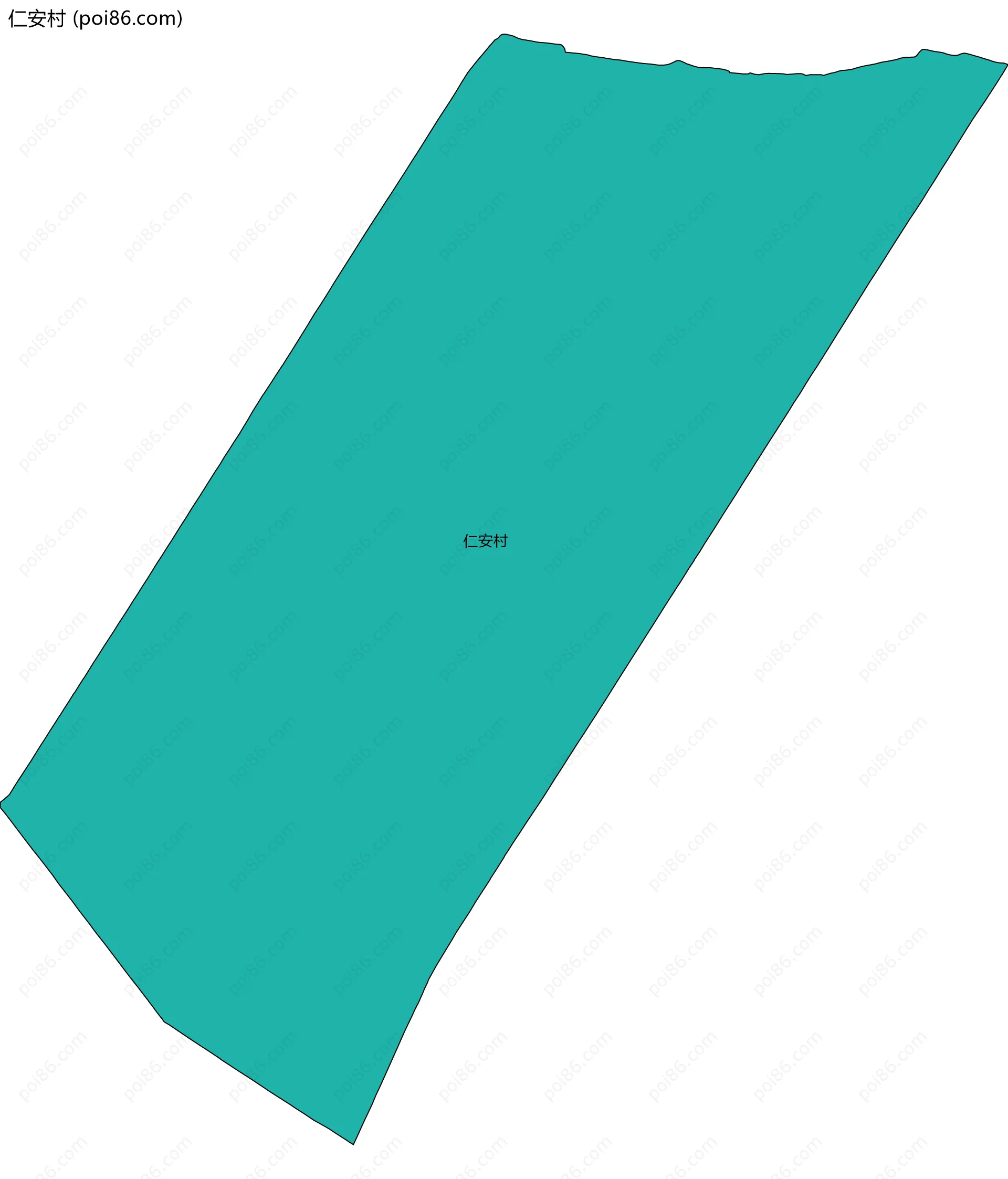 仁安村边界地图