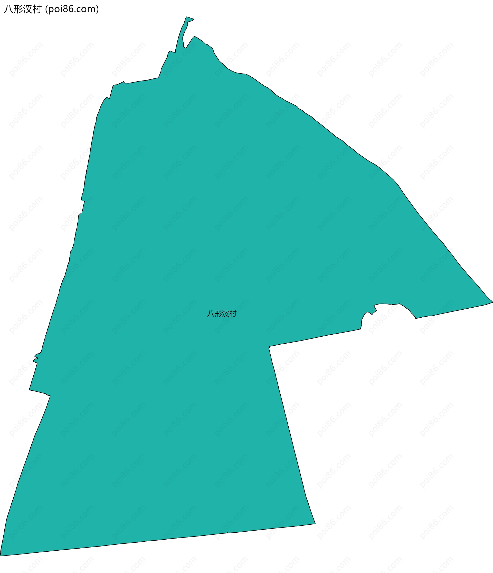 八形汊村边界地图