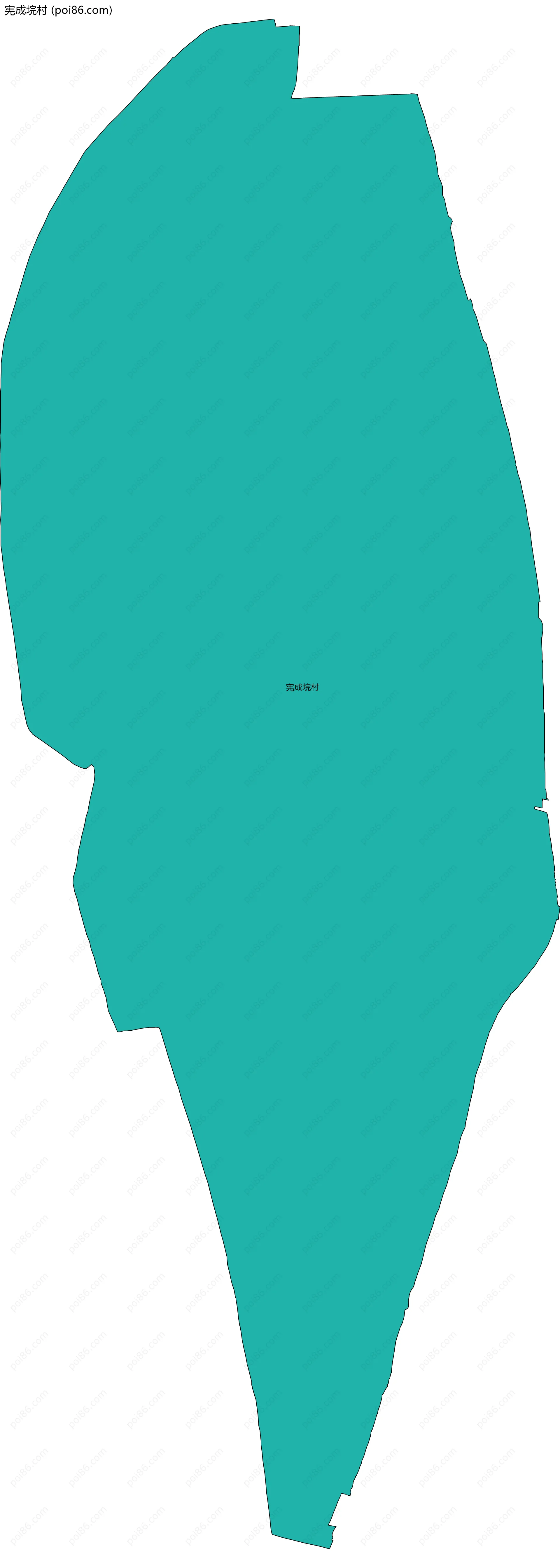 宪成垸村边界地图