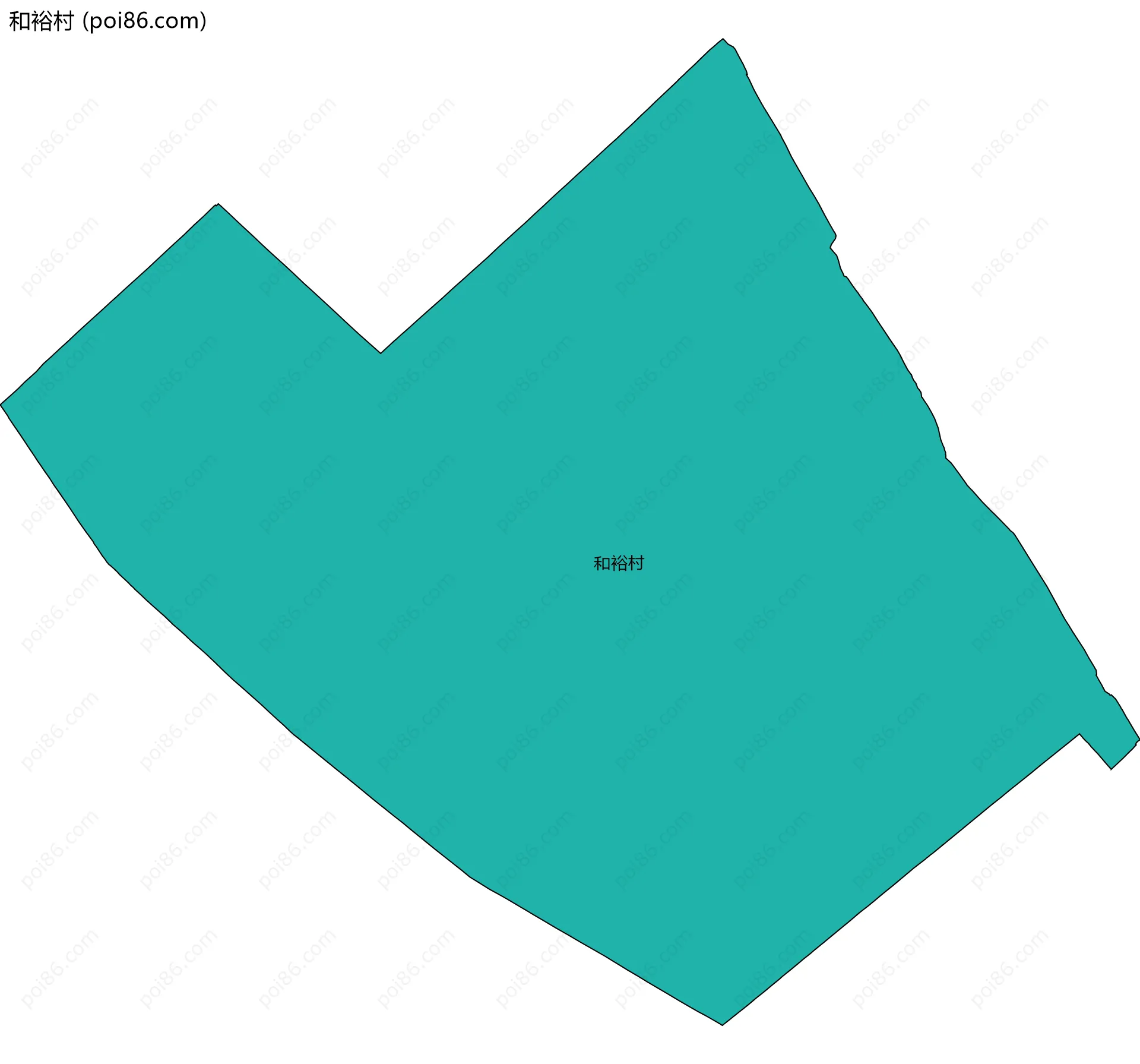 和裕村边界地图