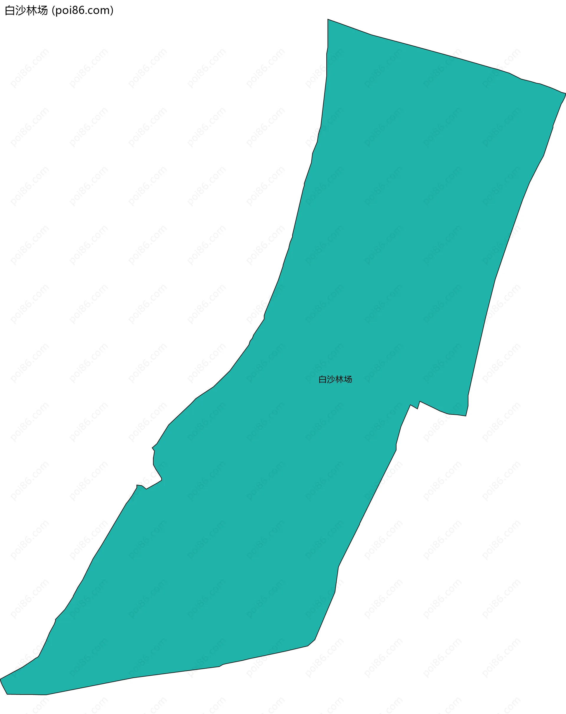 白沙林场边界地图