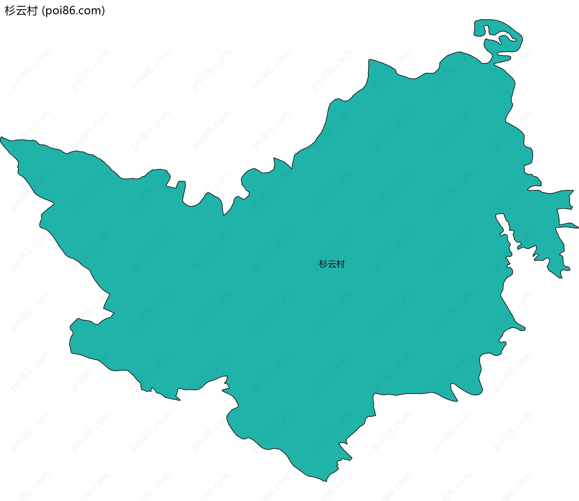 杉云村边界地图