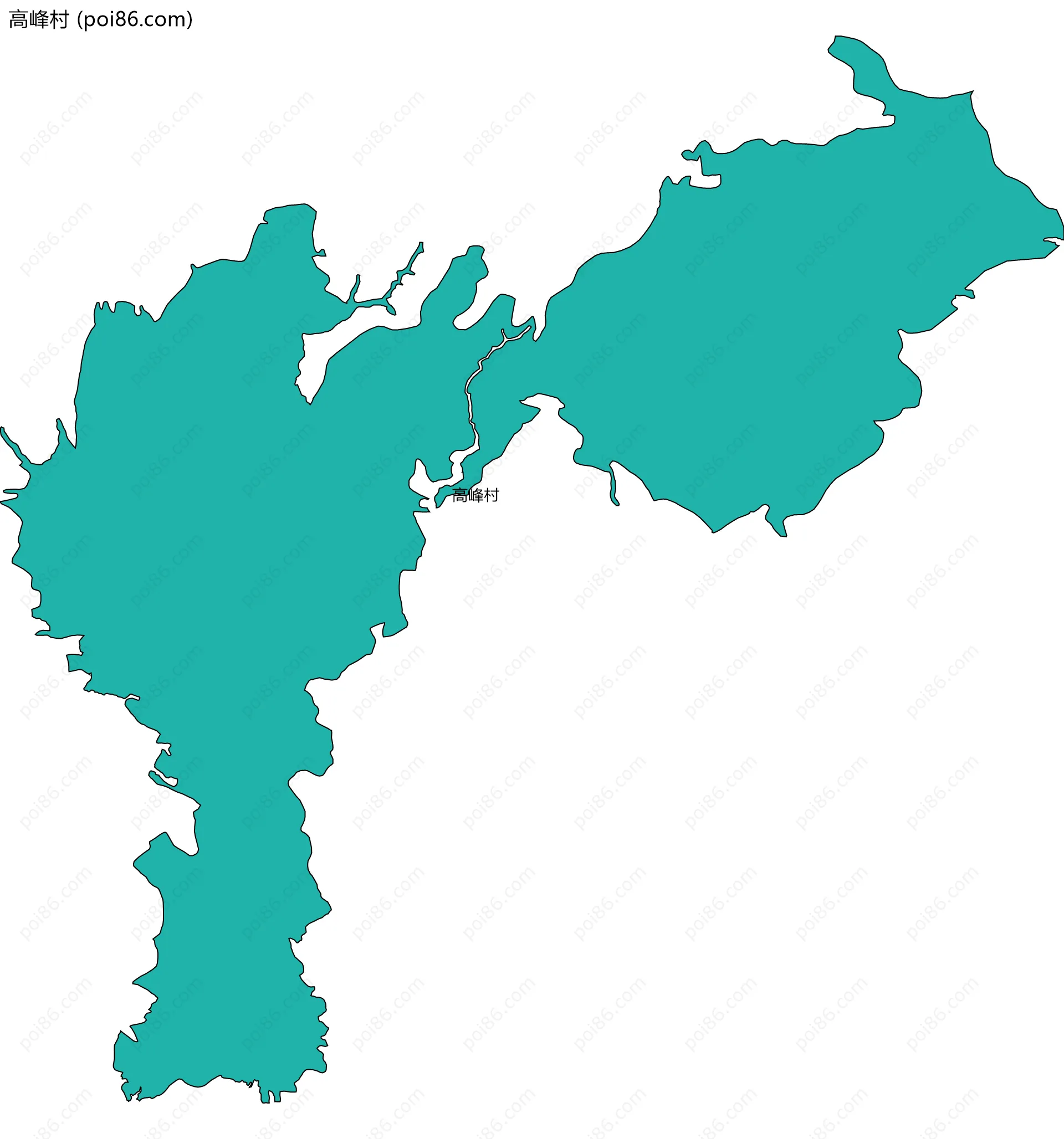 高峰村边界地图