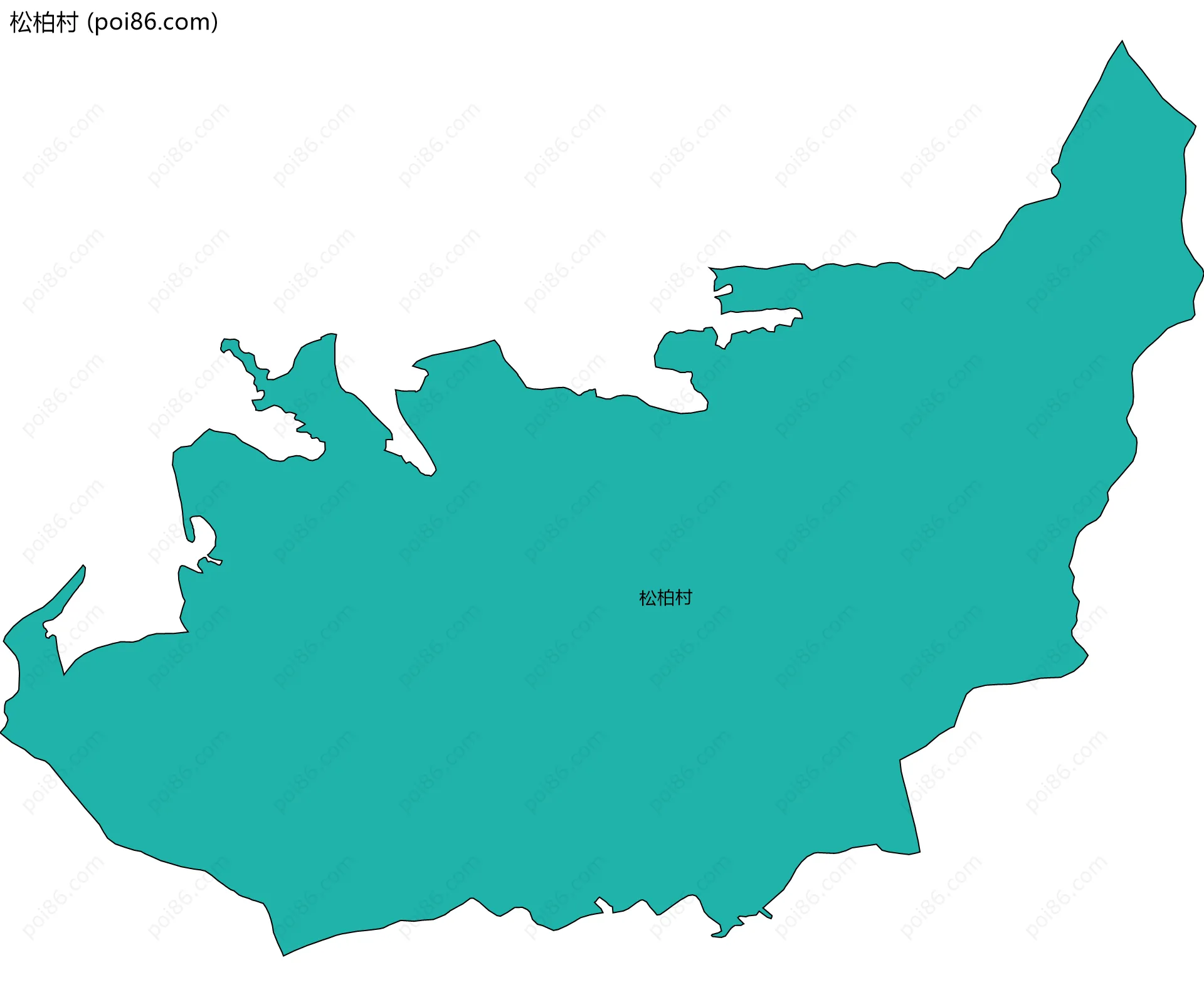 松柏村边界地图
