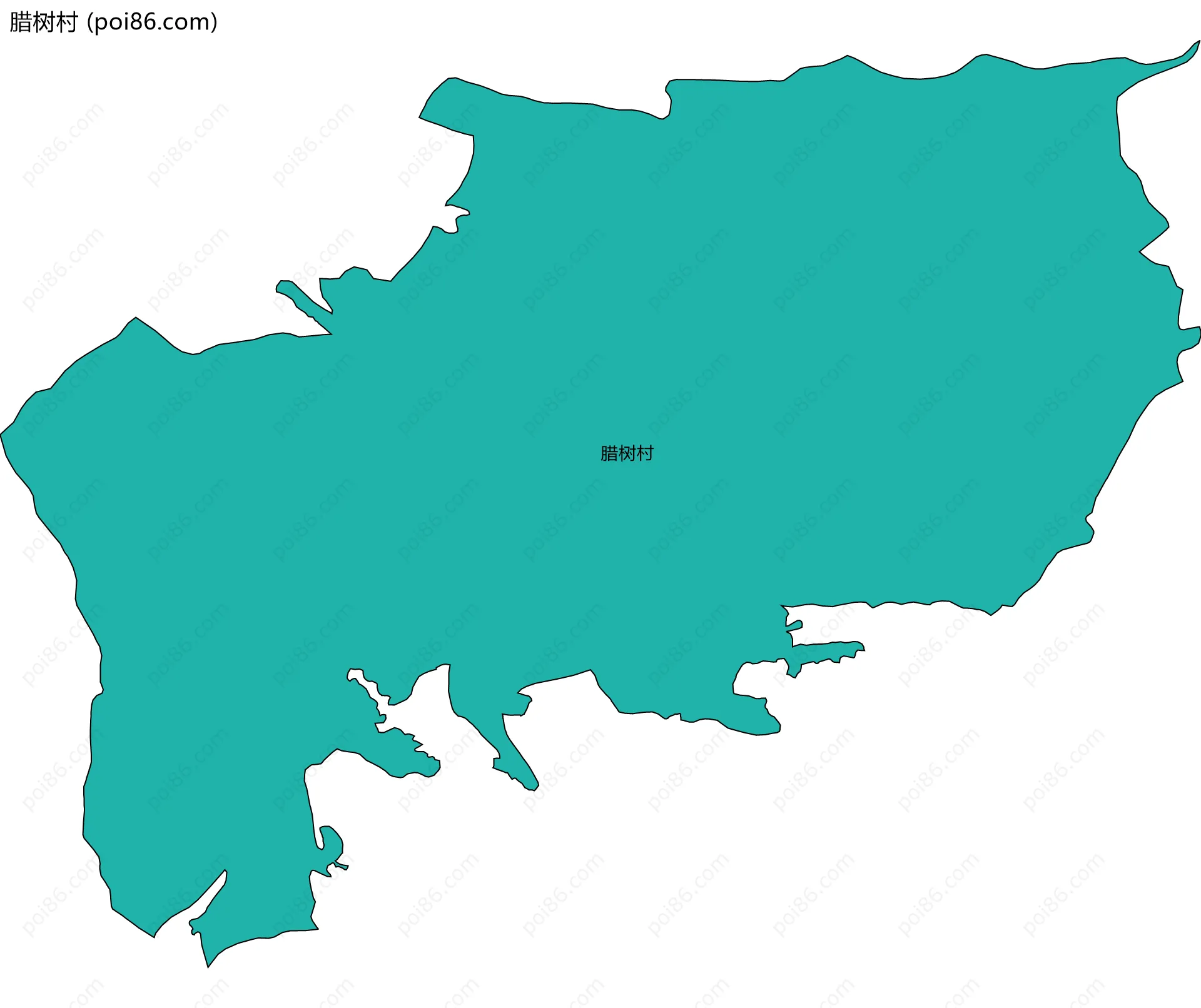 腊树村边界地图