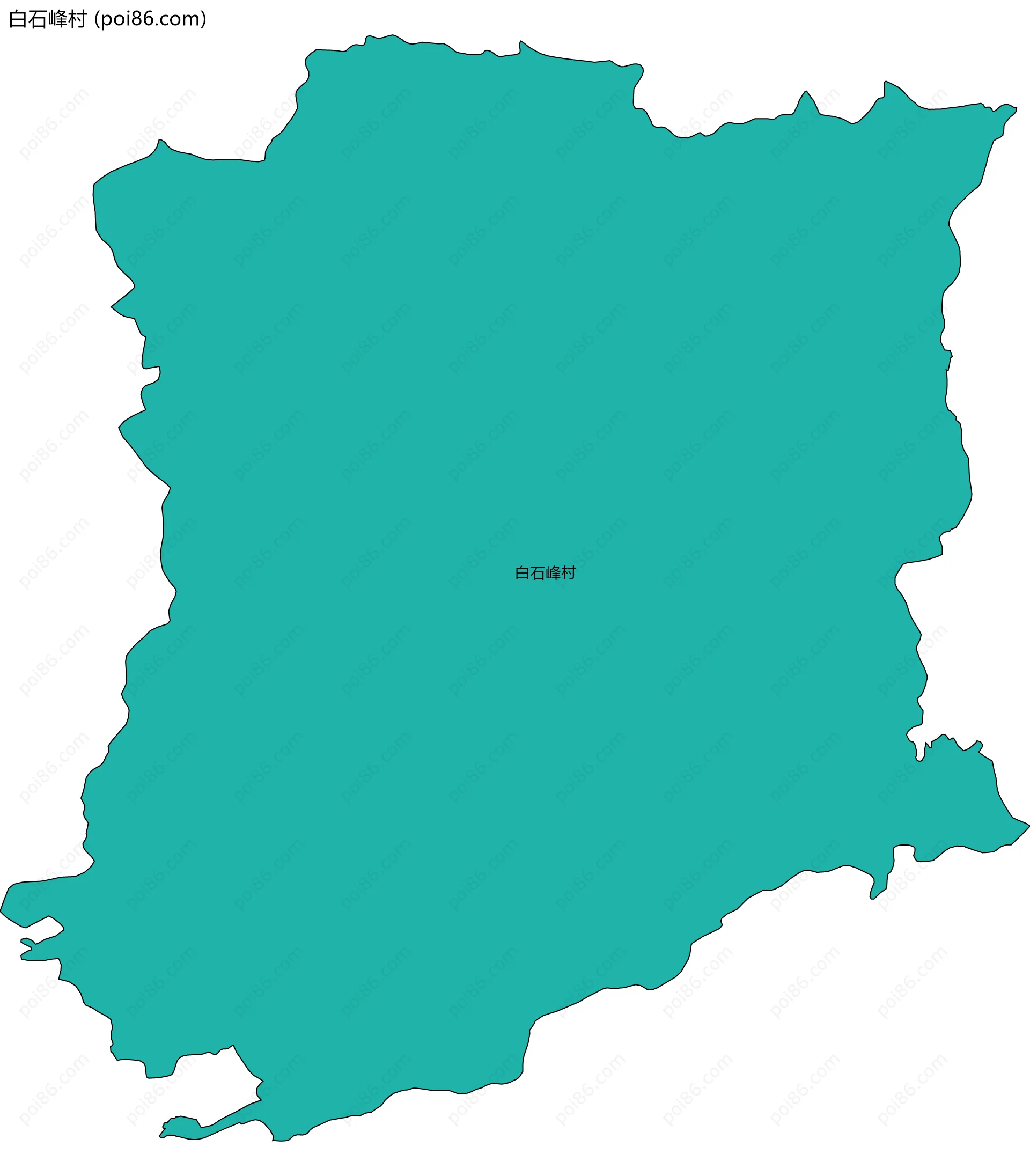 白石峰村边界地图
