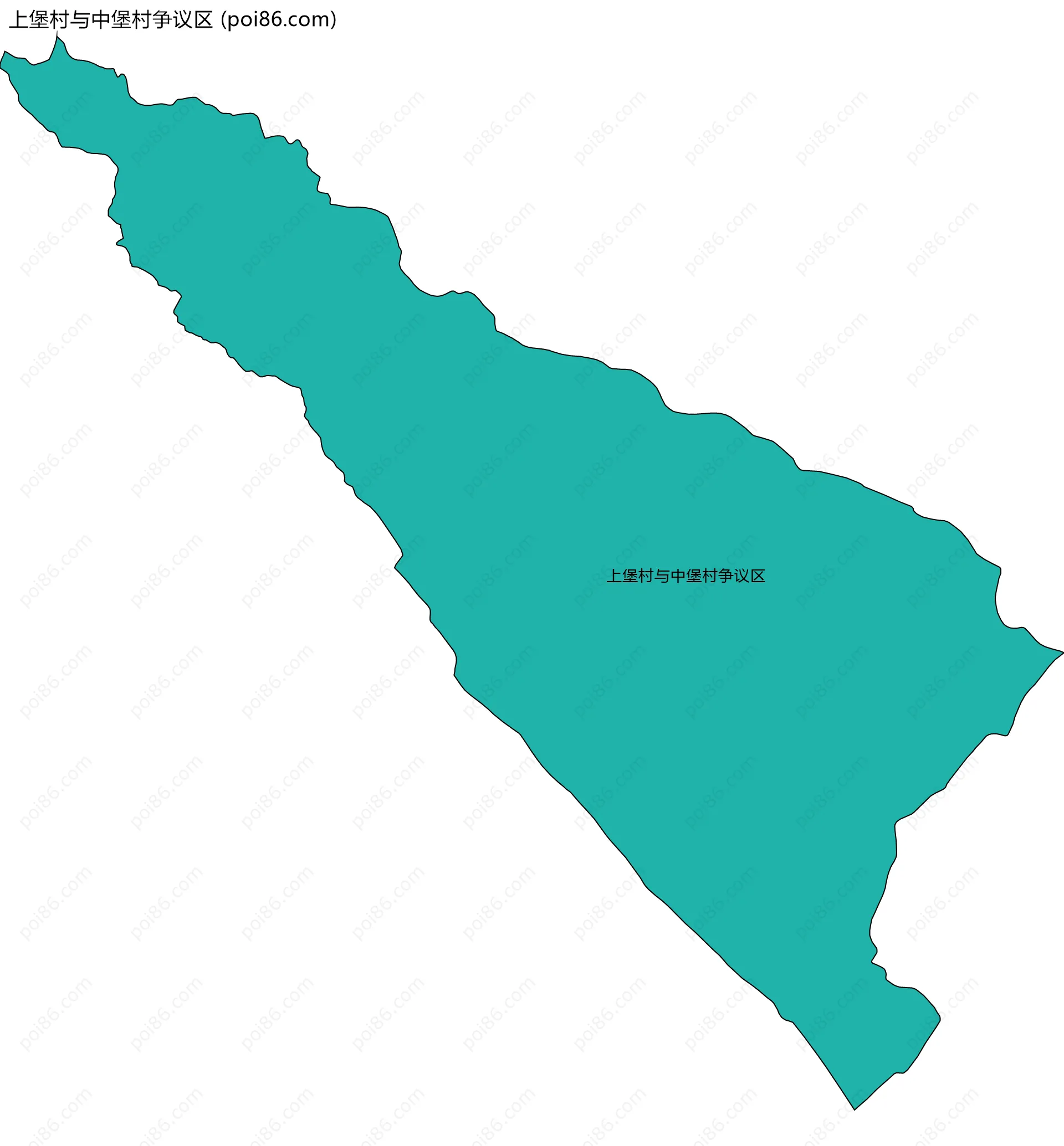 上堡村与中堡村争议区边界地图