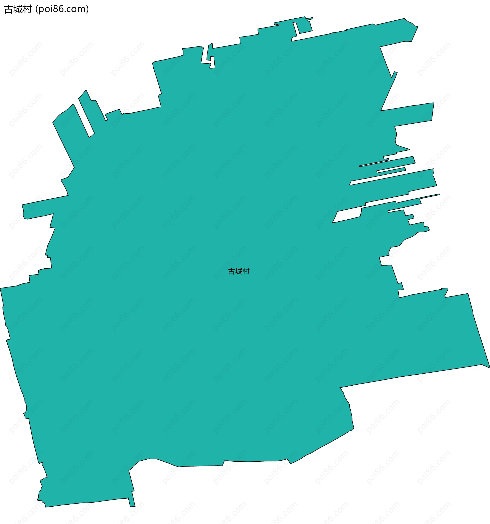 古城村边界地图