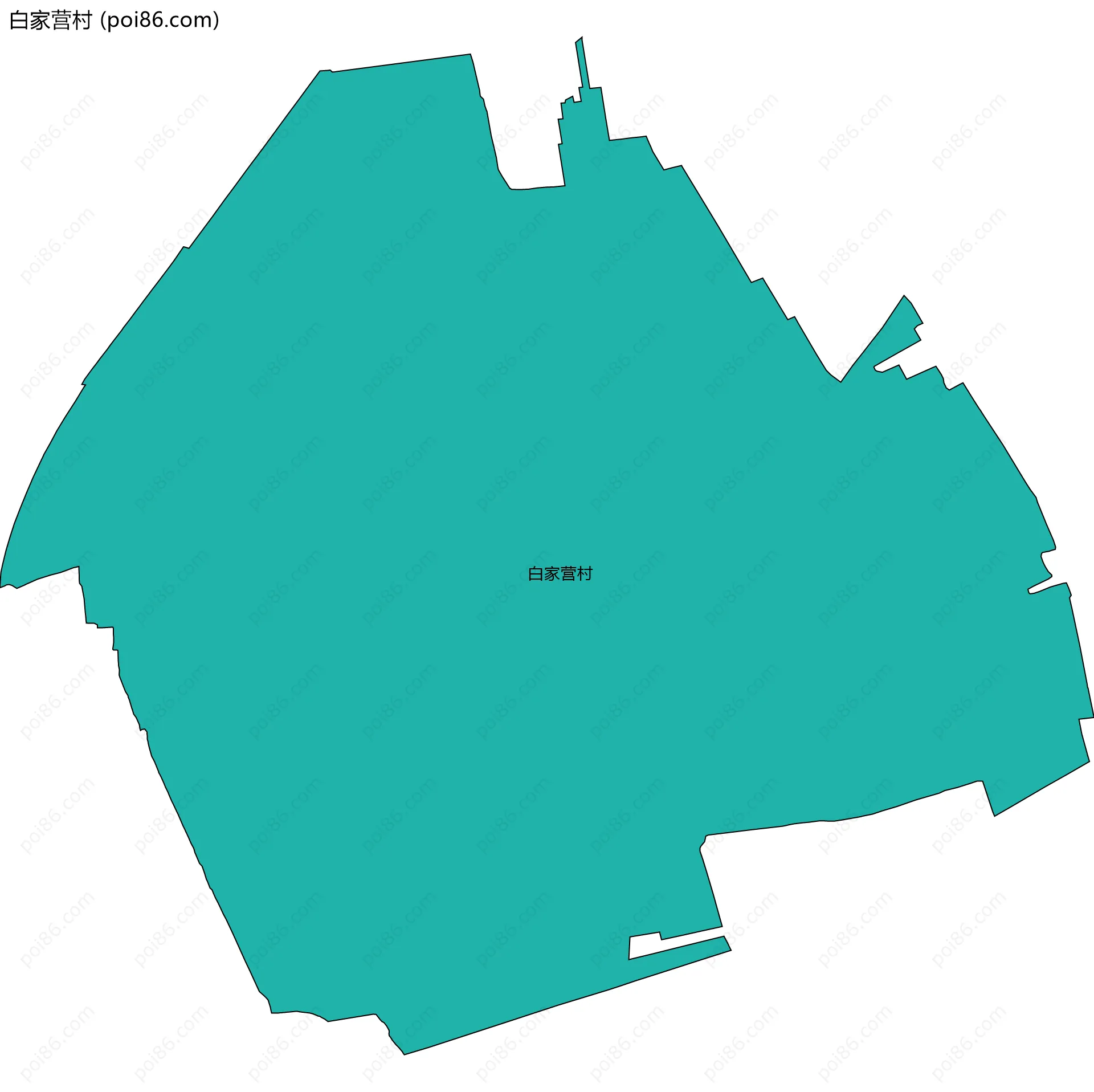 白家营村边界地图