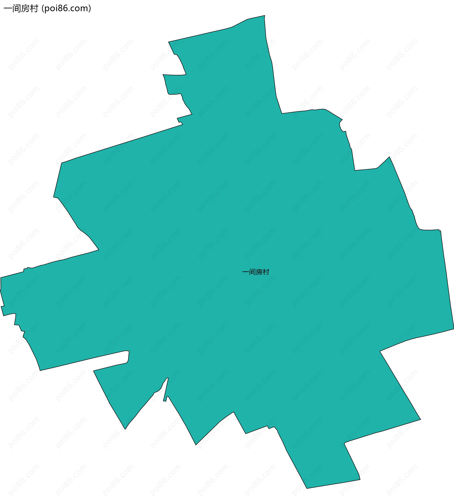 一间房村边界地图