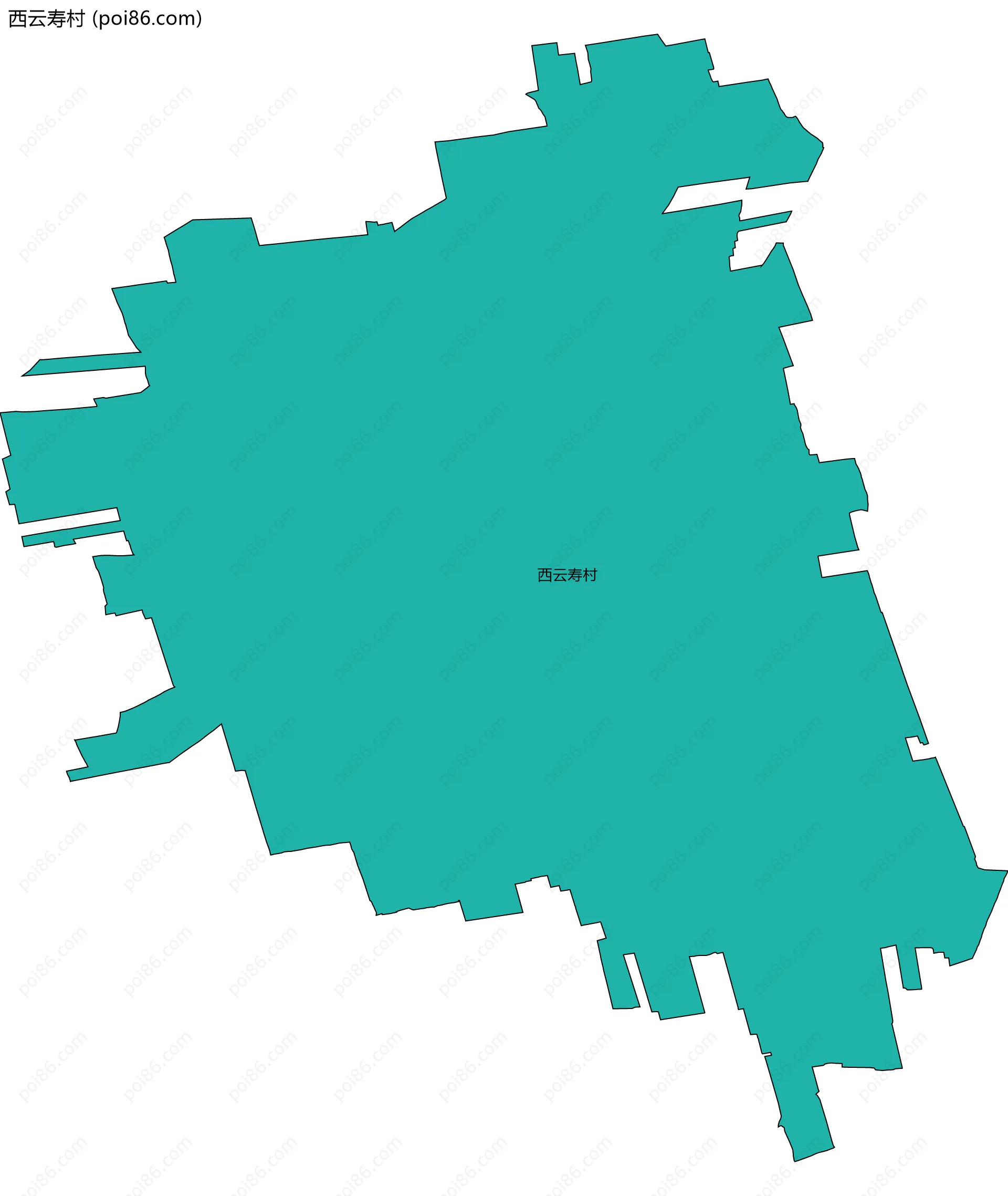 西云寿村边界地图