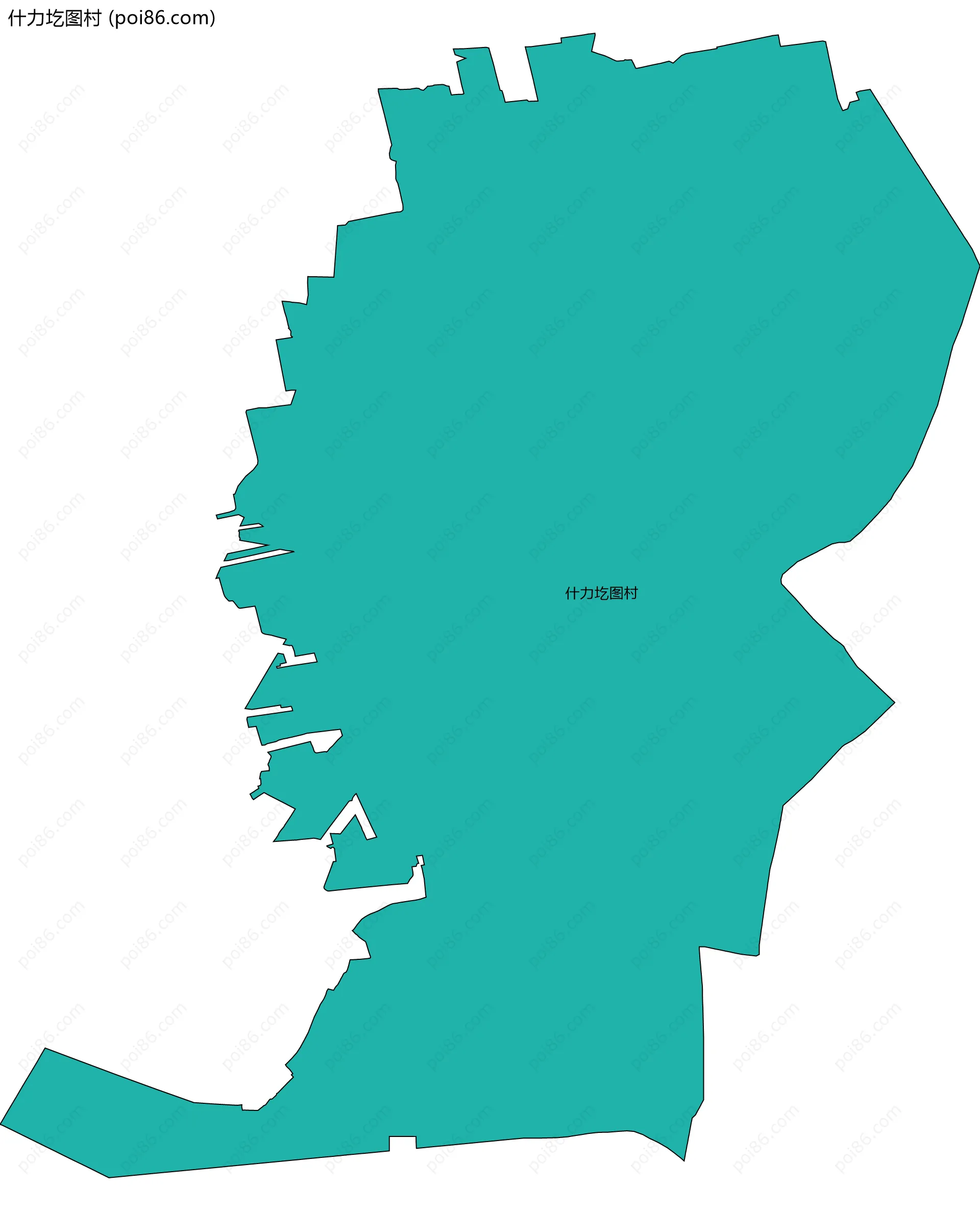 什力圪图村边界地图