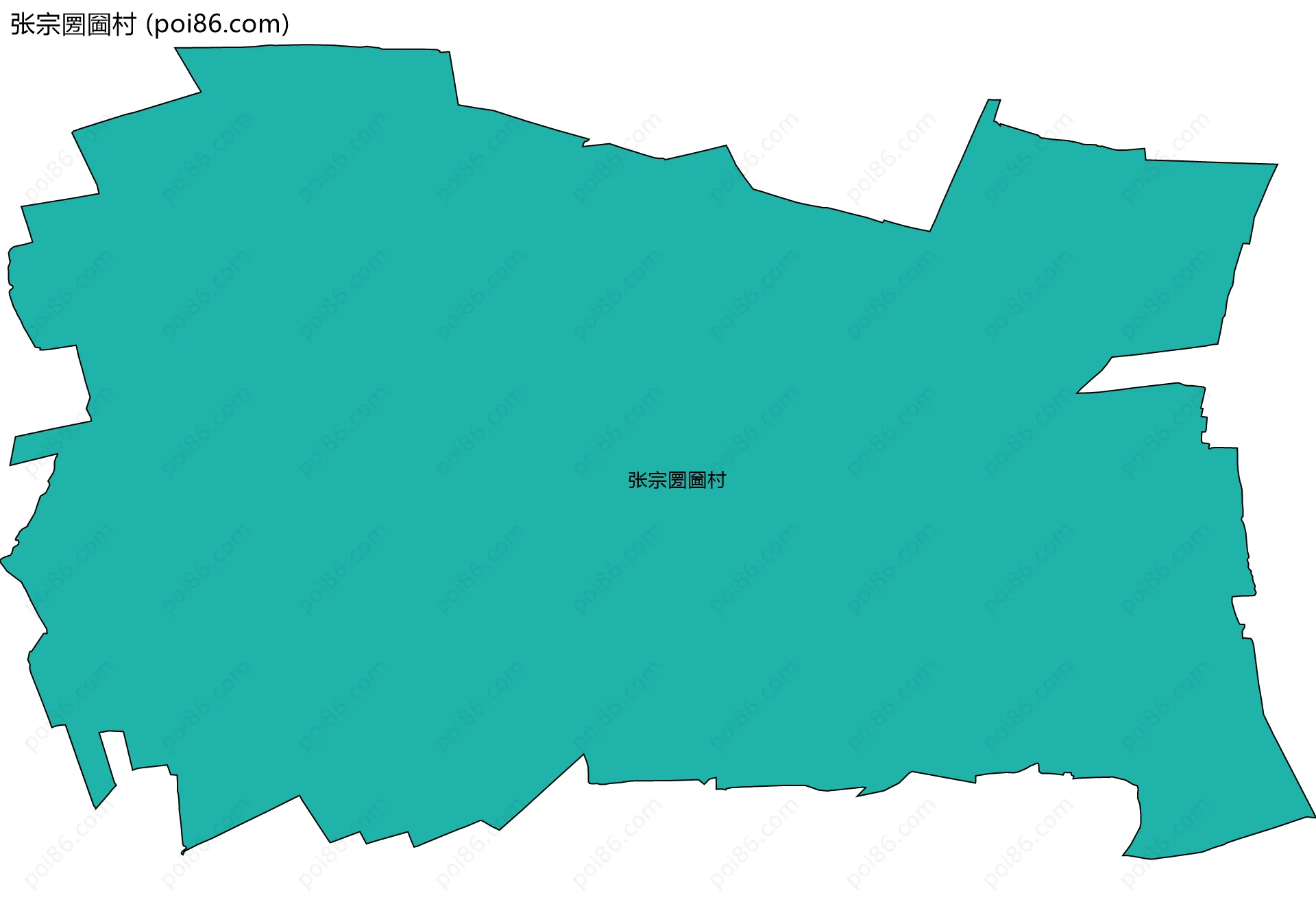 张宗圐圙村边界地图