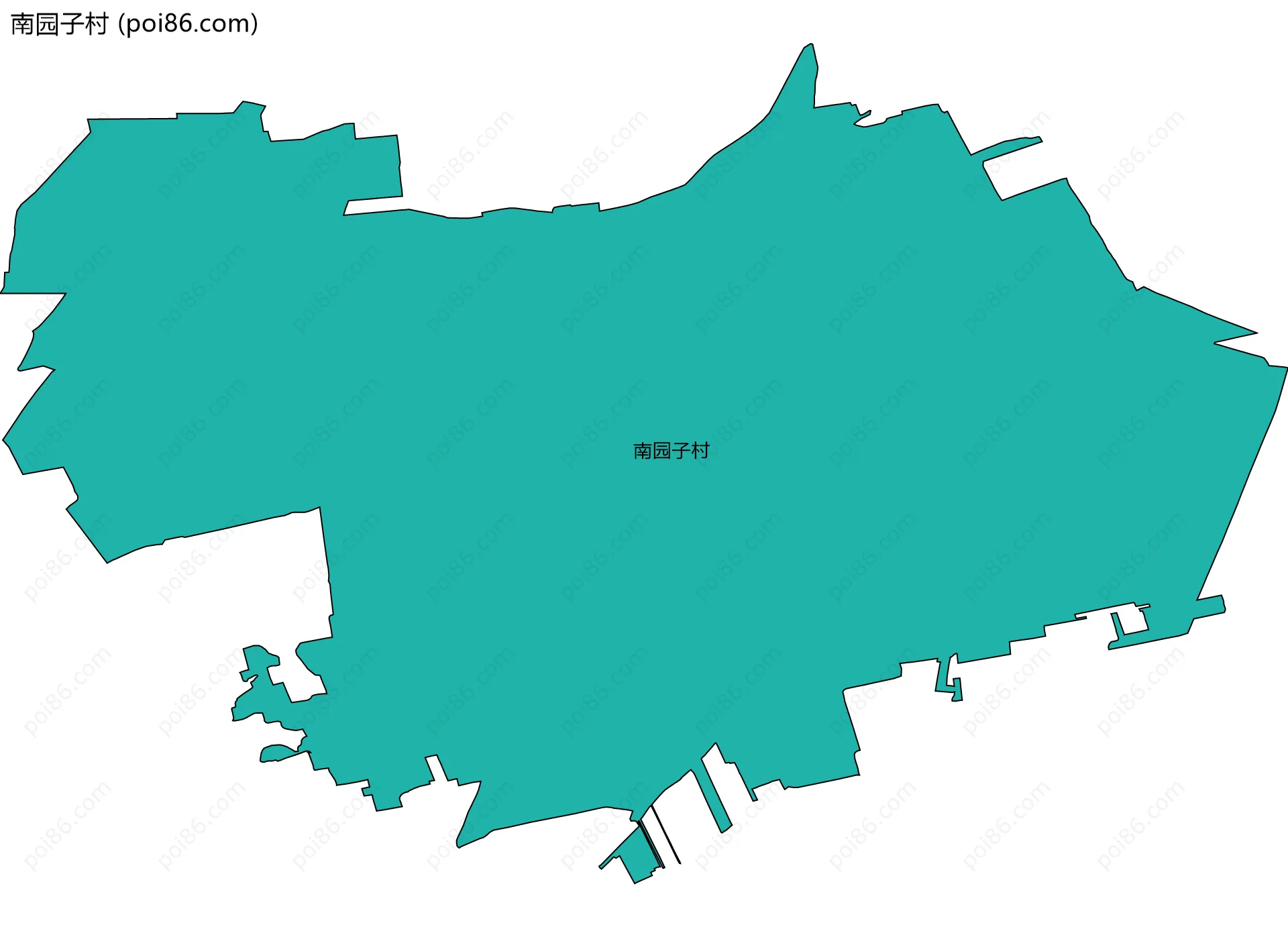 南园子村边界地图