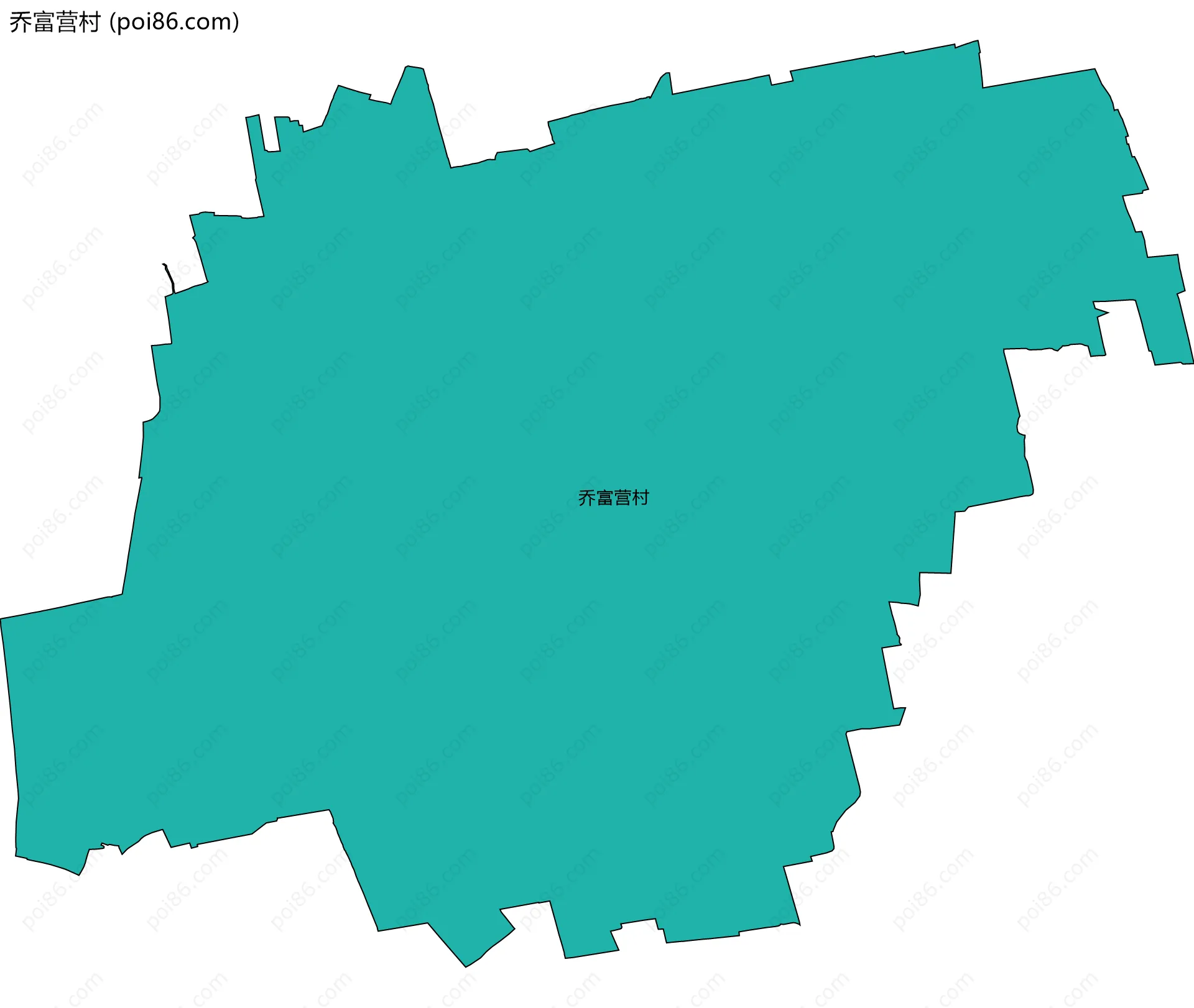 乔富营村边界地图