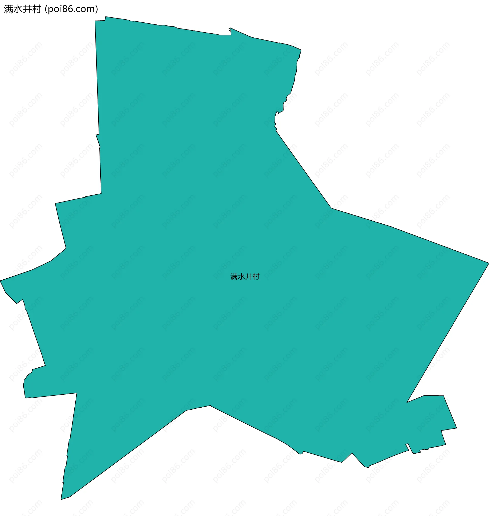满水井村边界地图