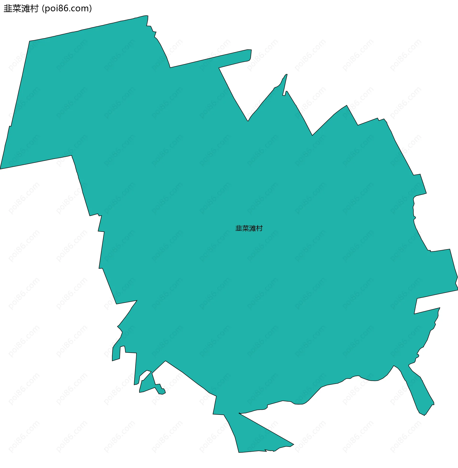 韭菜滩村边界地图