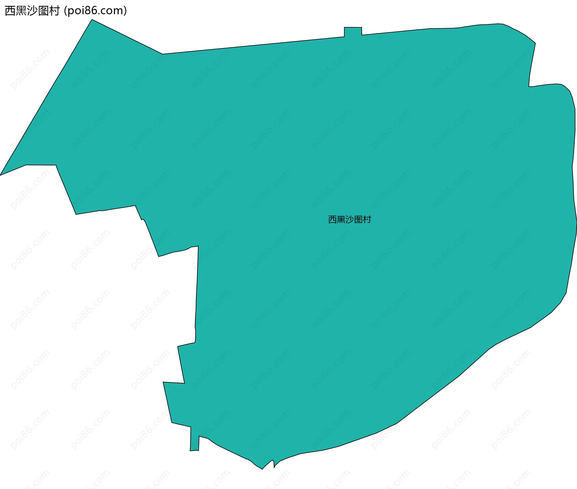 西黑沙图村边界地图