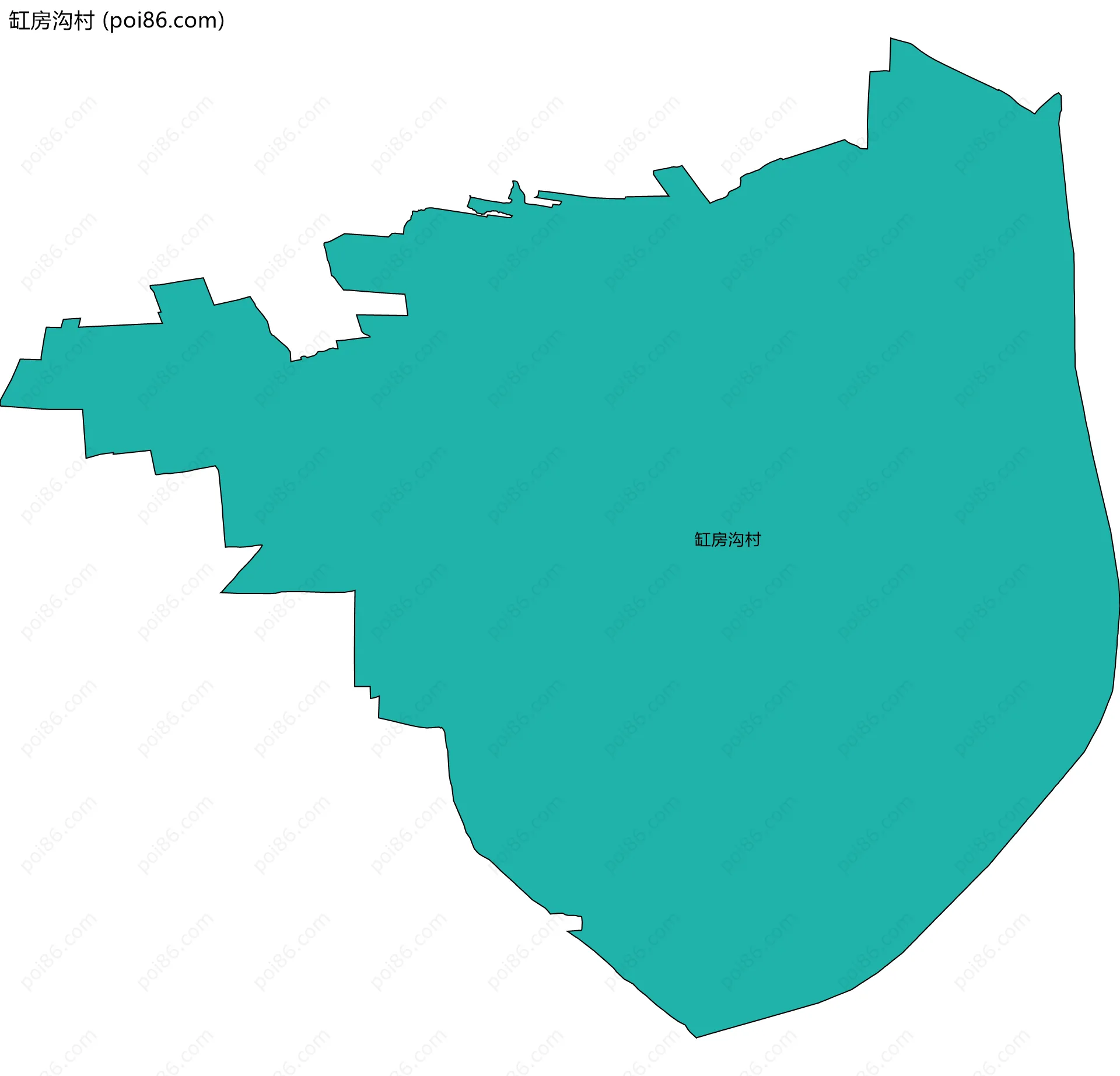 缸房沟村边界地图