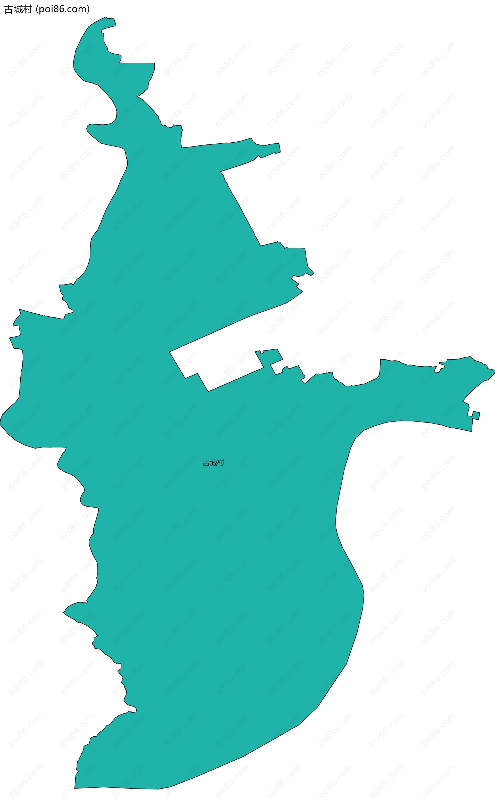 古城村边界地图