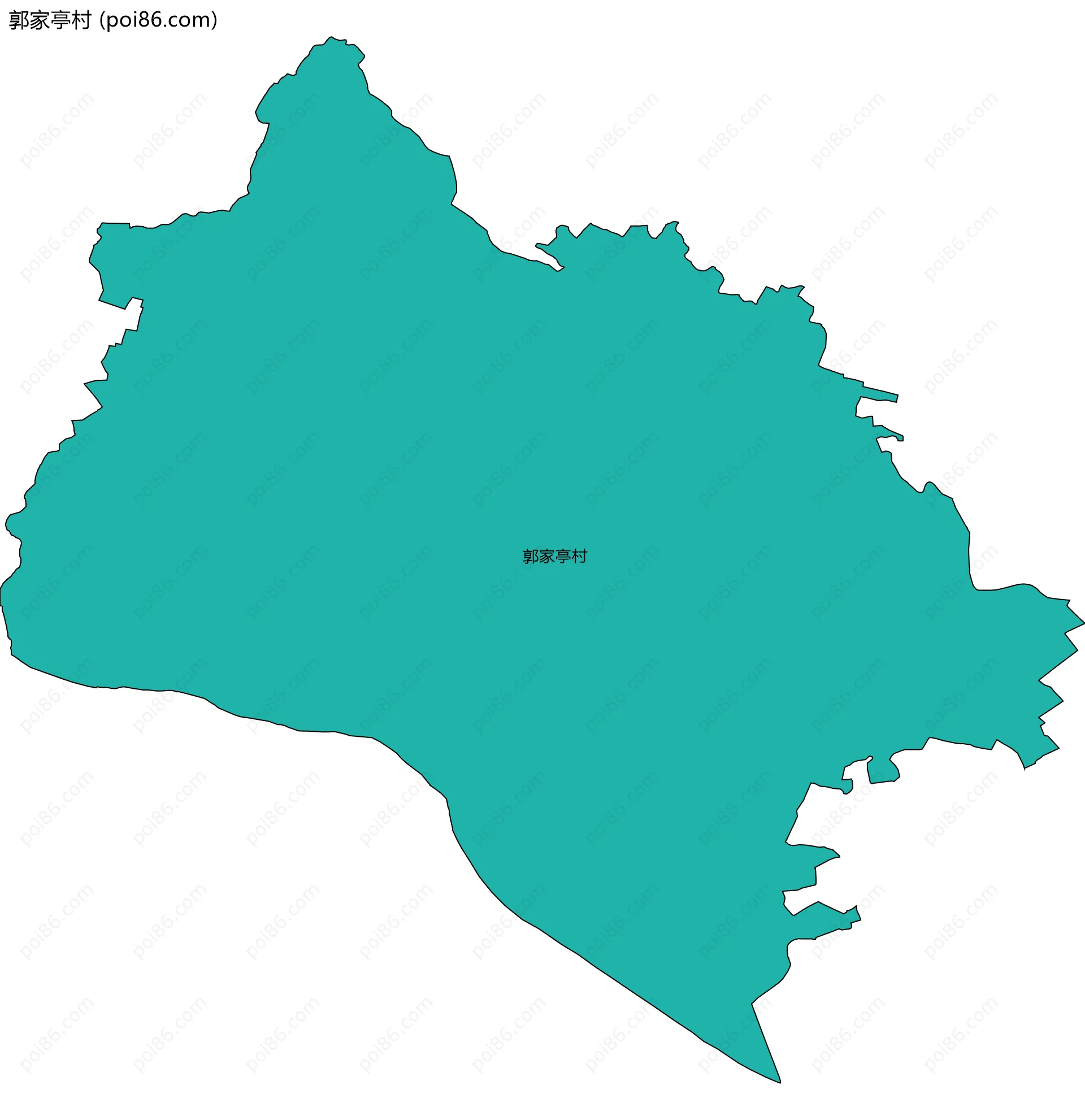 郭家亭村边界地图