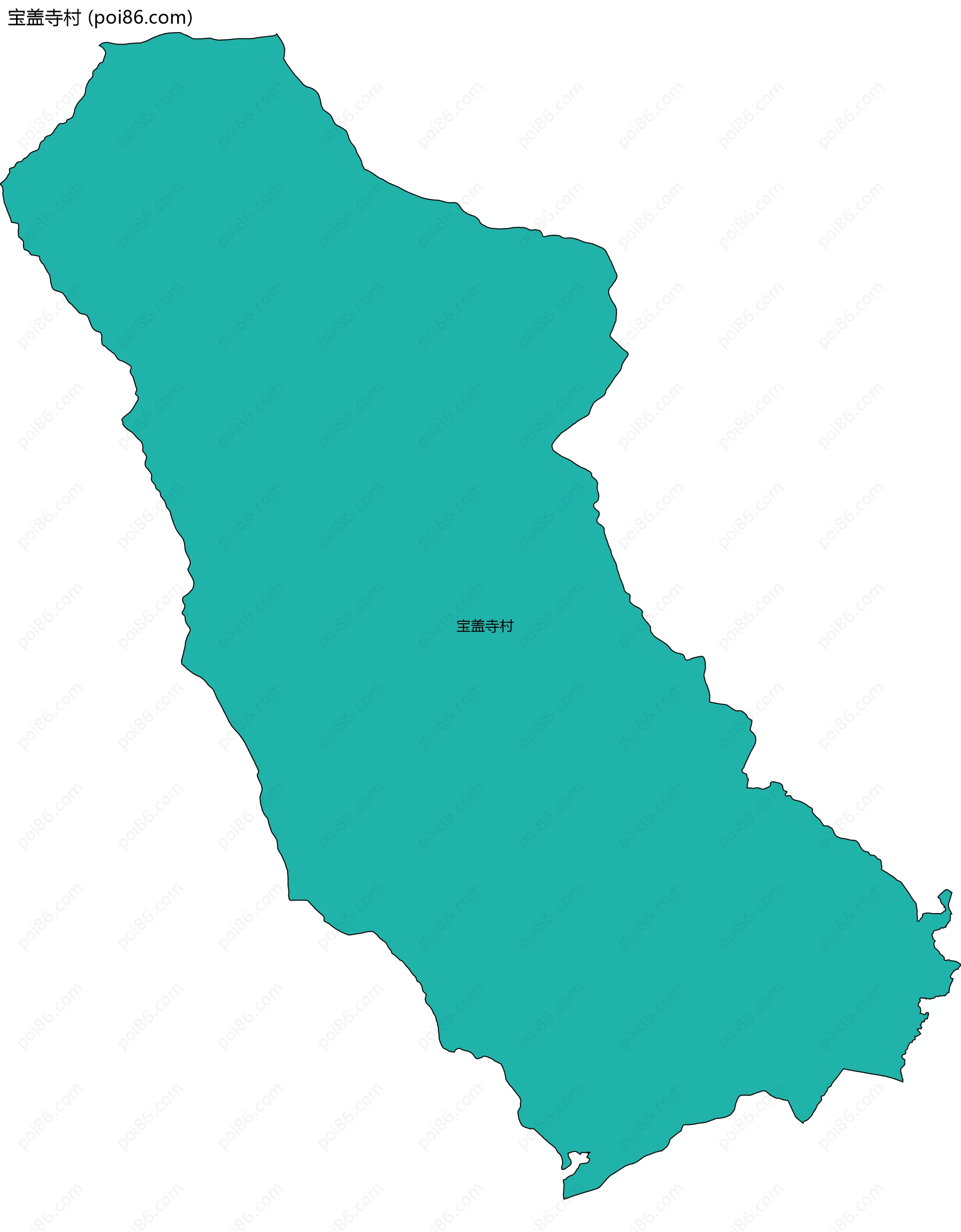 宝盖寺村边界地图
