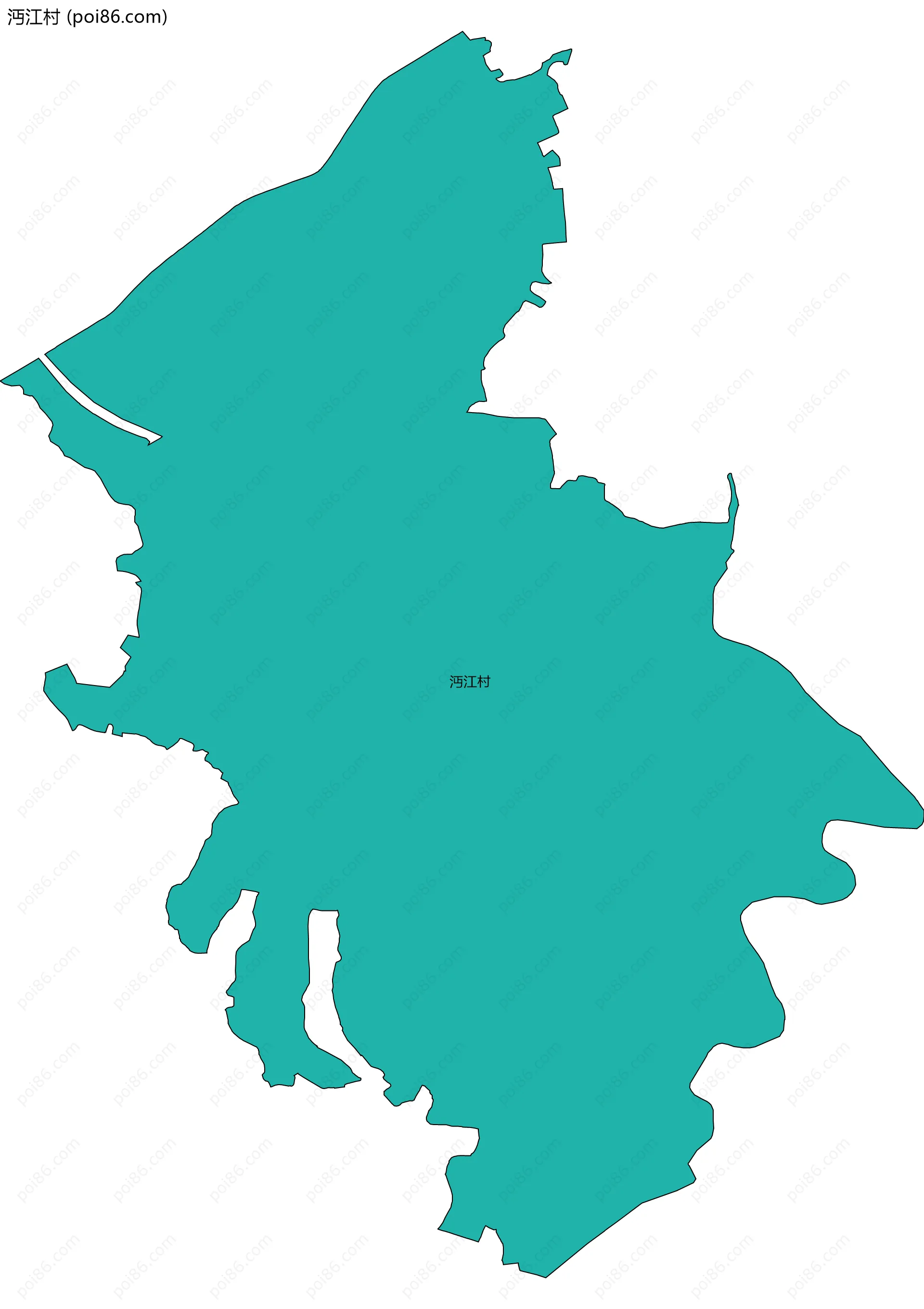 沔江村边界地图