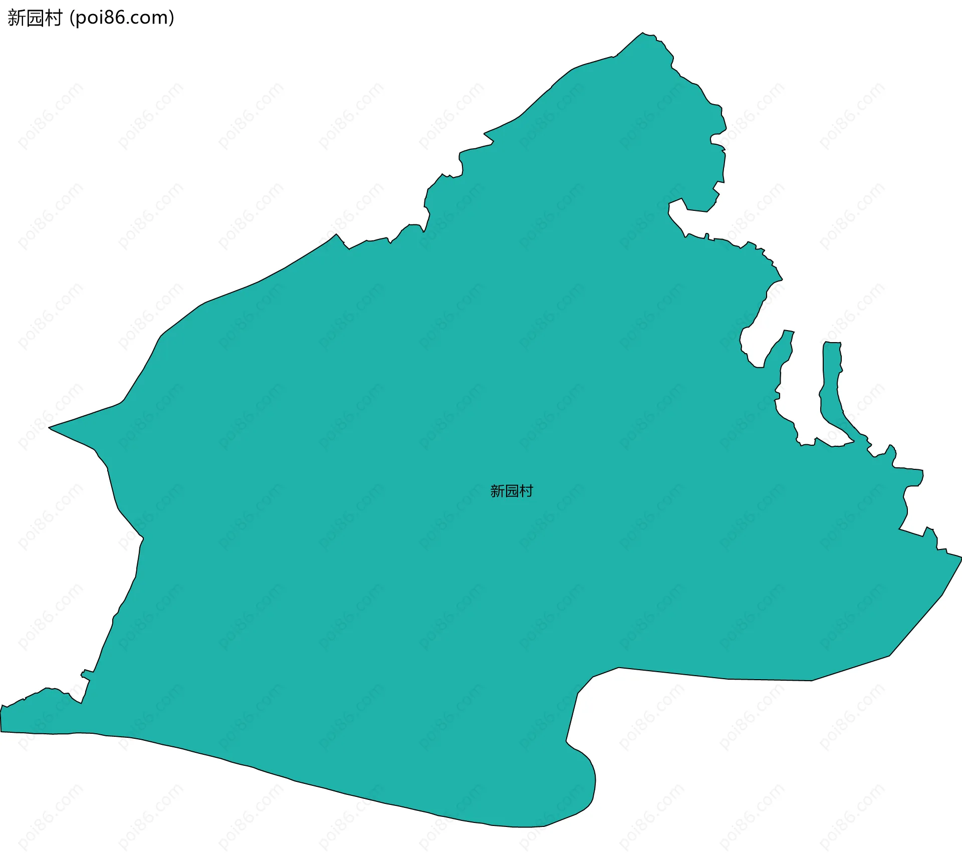 新园村边界地图