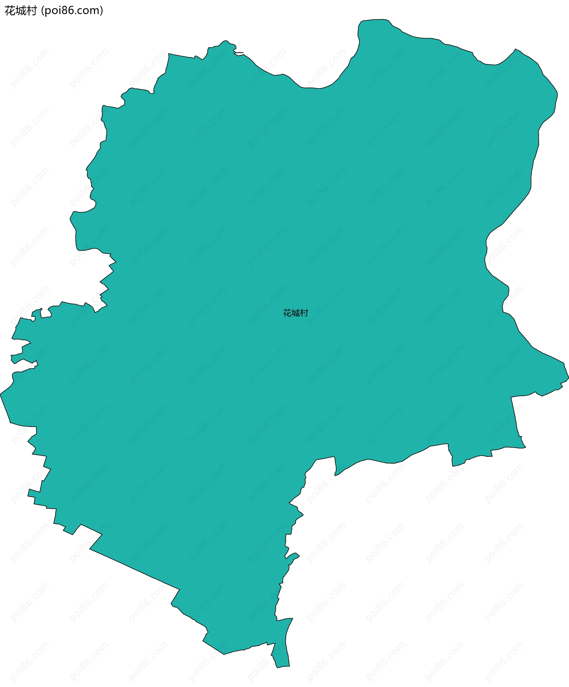 花城村边界地图