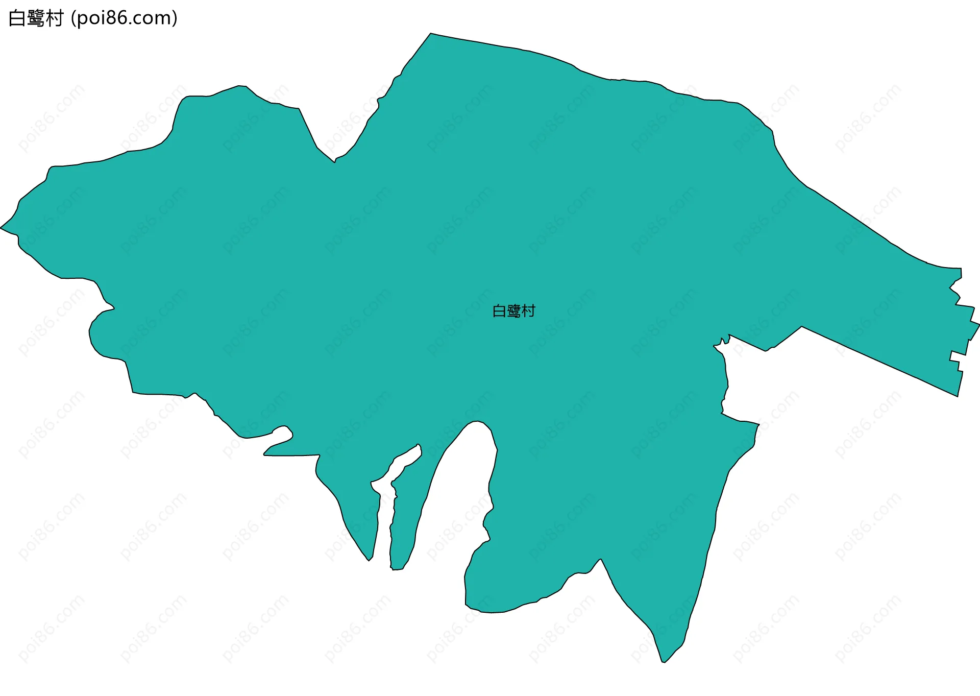 白鹭村边界地图