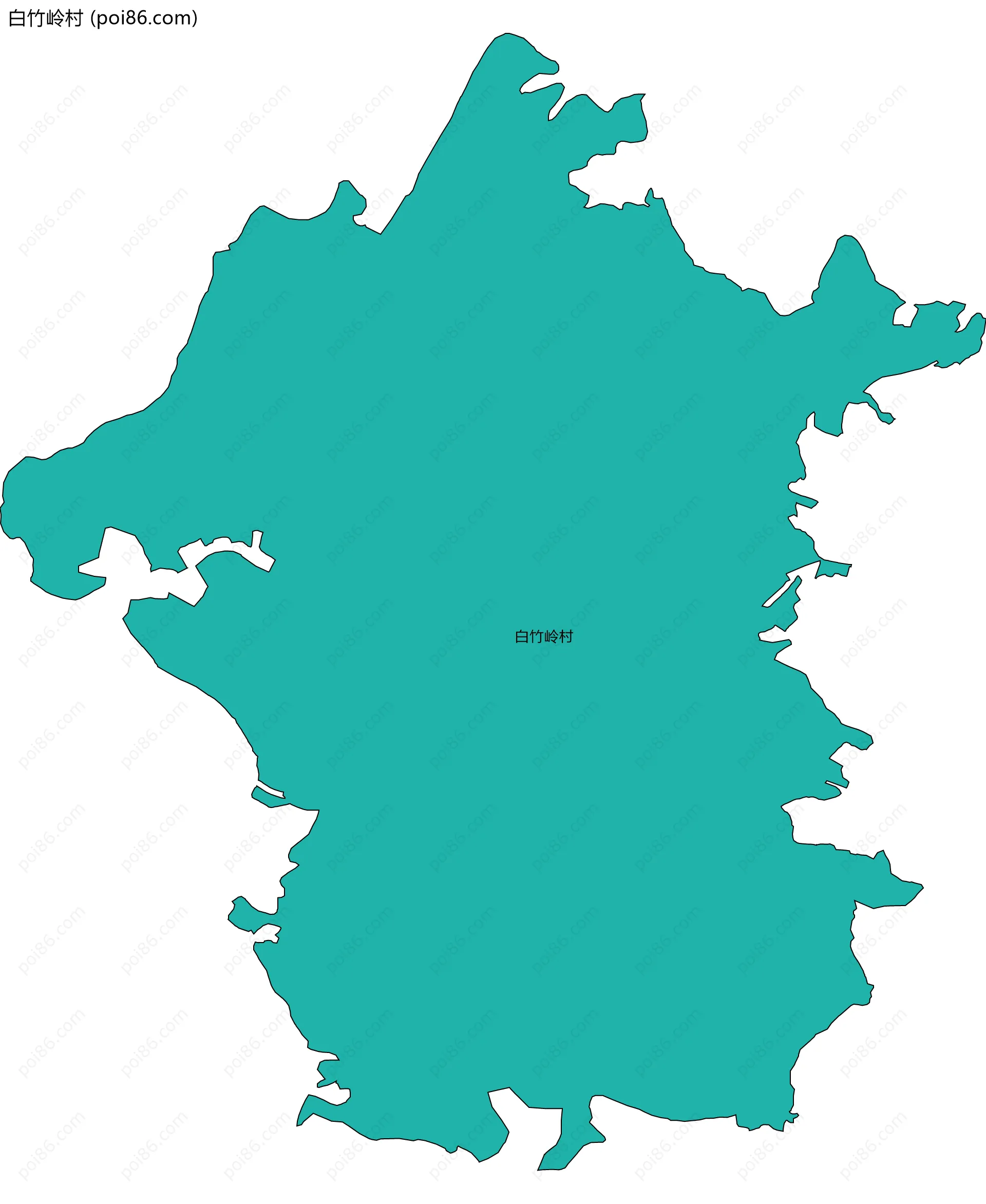 白竹岭村边界地图