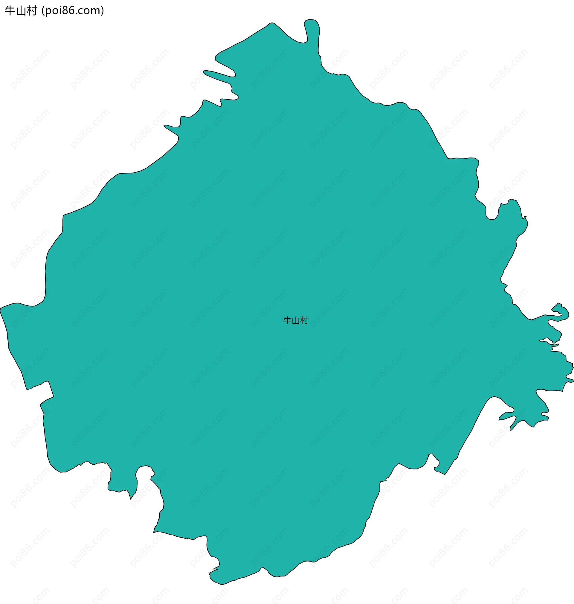 牛山村边界地图