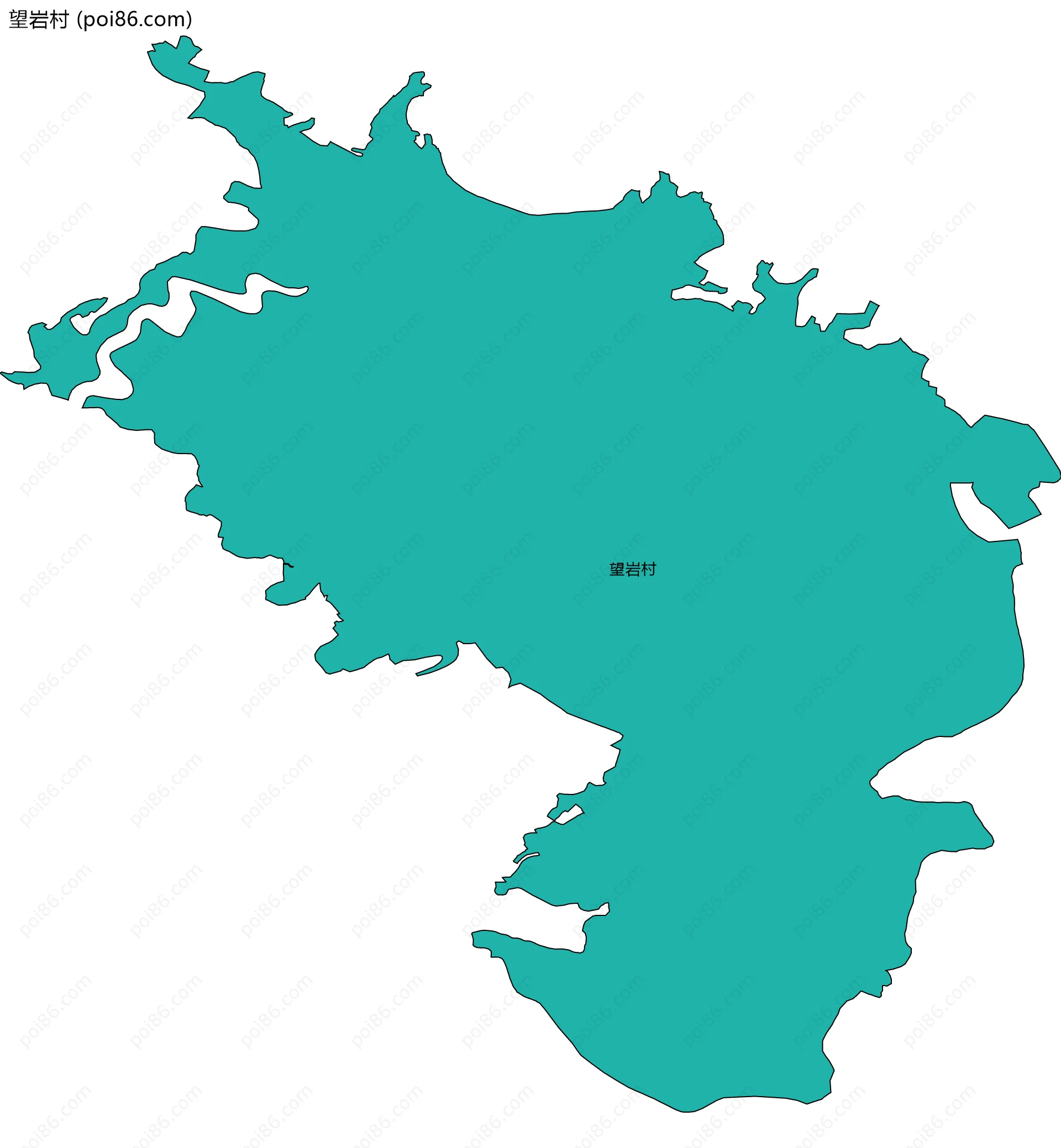 望岩村边界地图