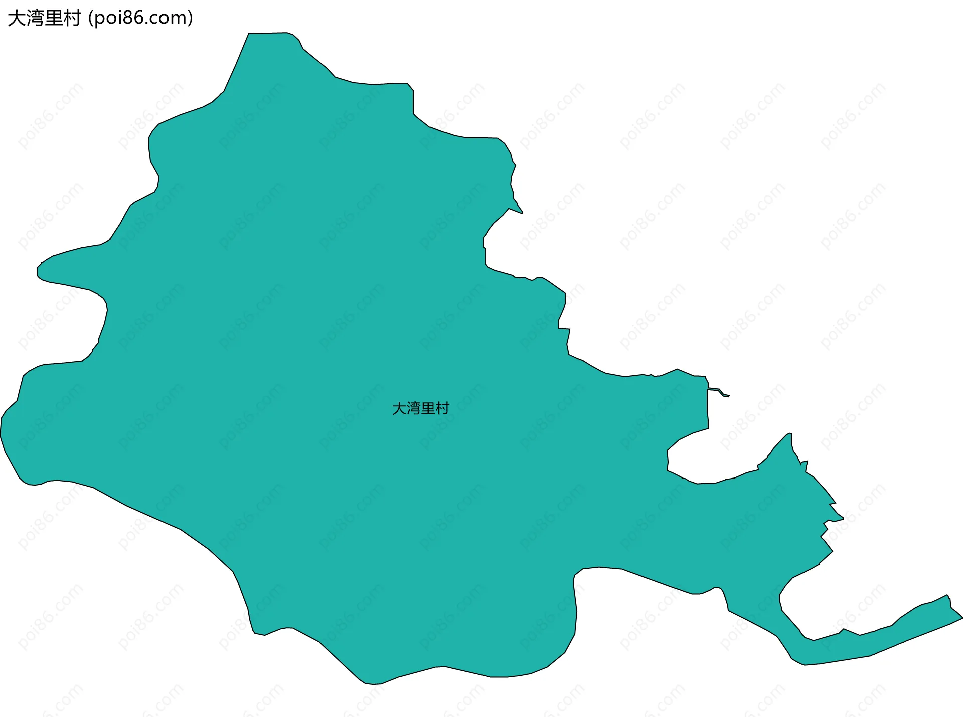 大湾里村边界地图