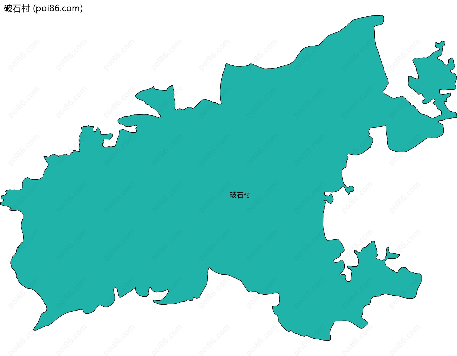 破石村边界地图