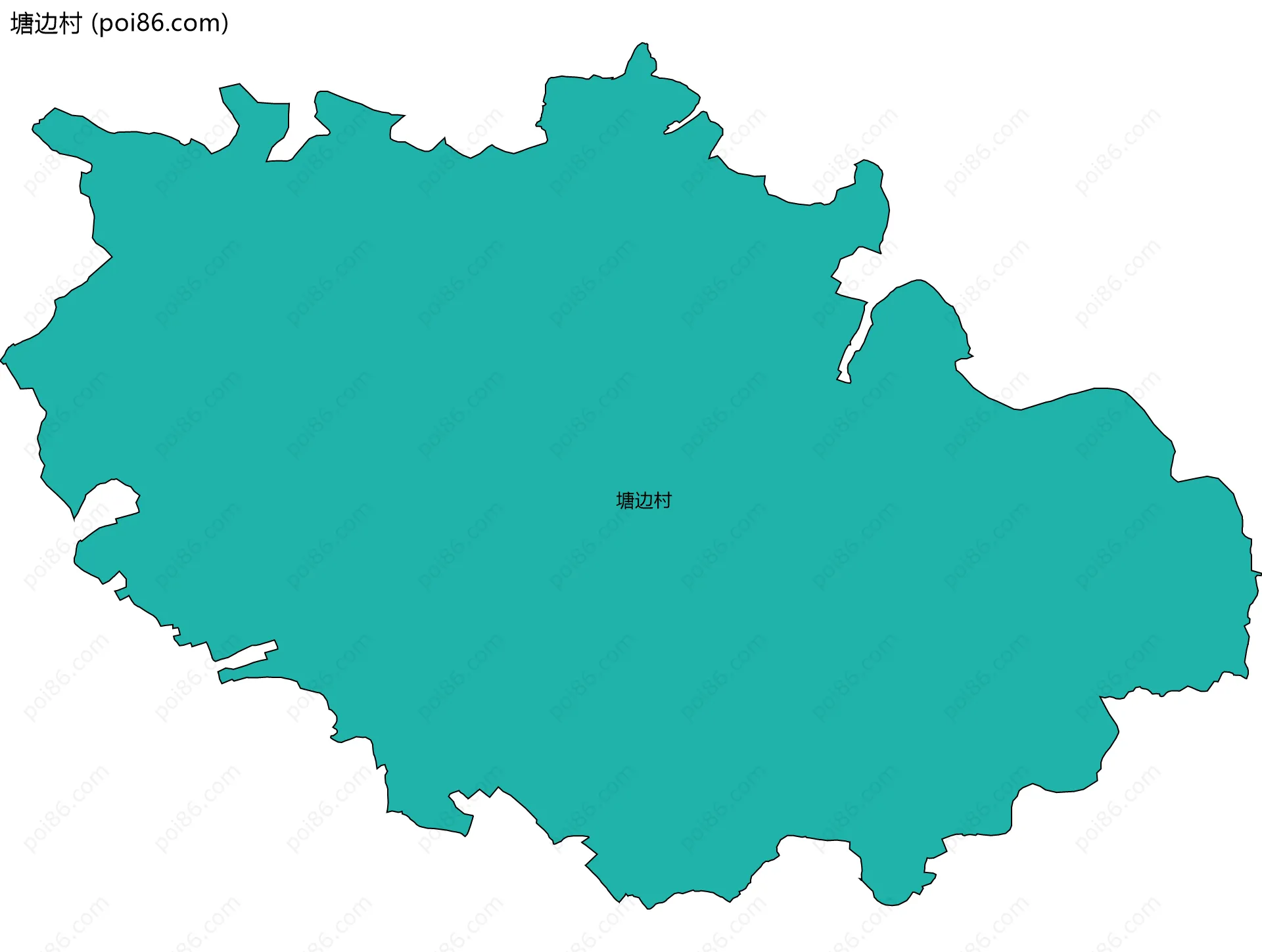 塘边村边界地图
