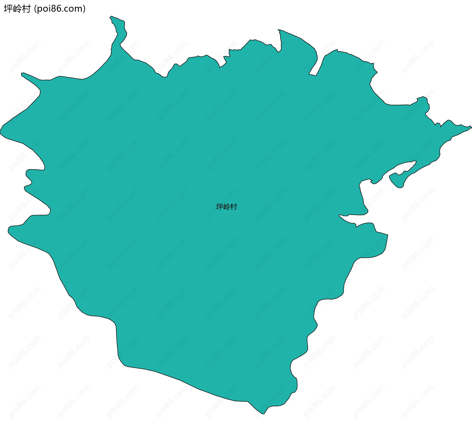 坪岭村边界地图