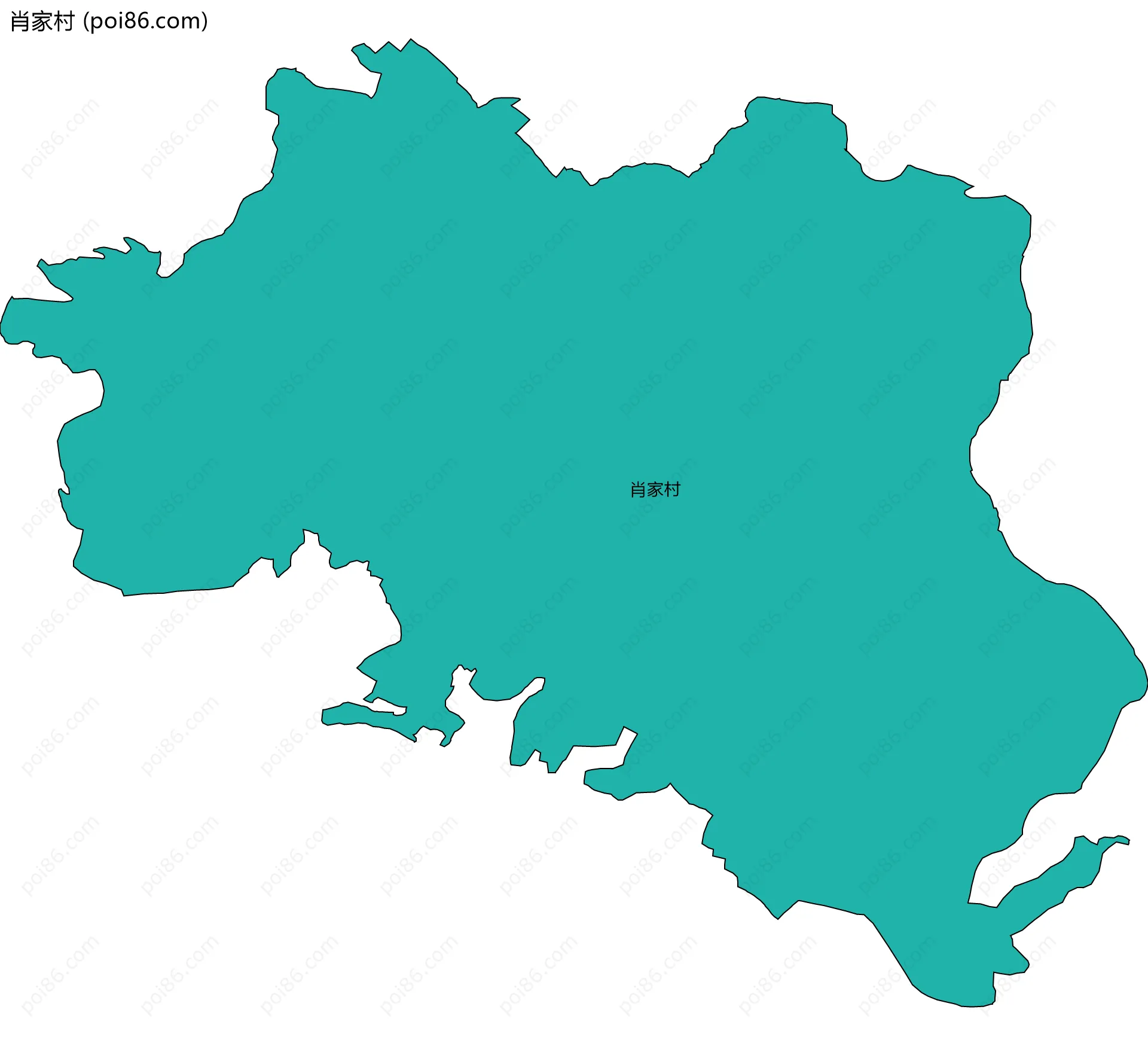 肖家村边界地图