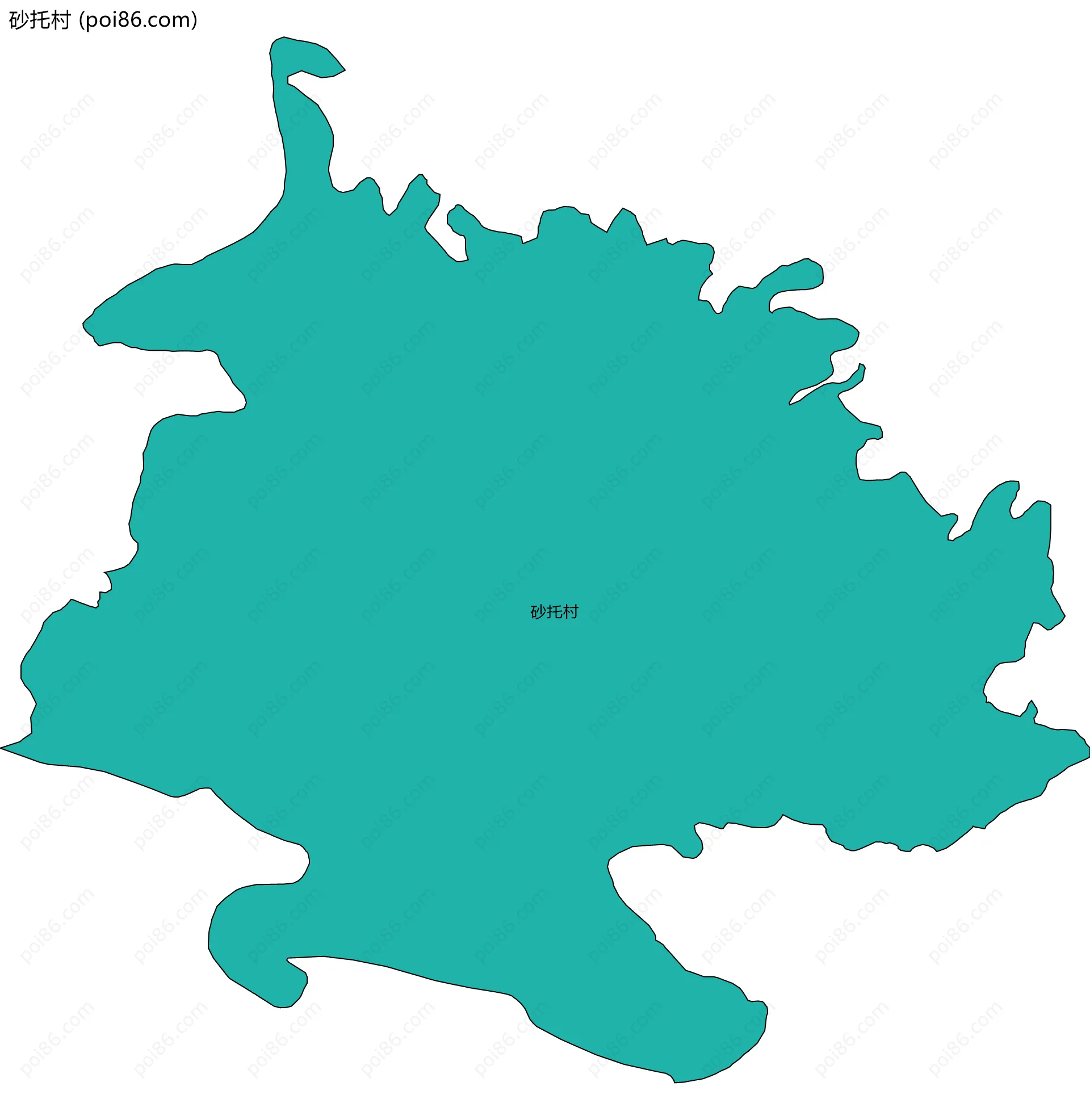 砂托村边界地图