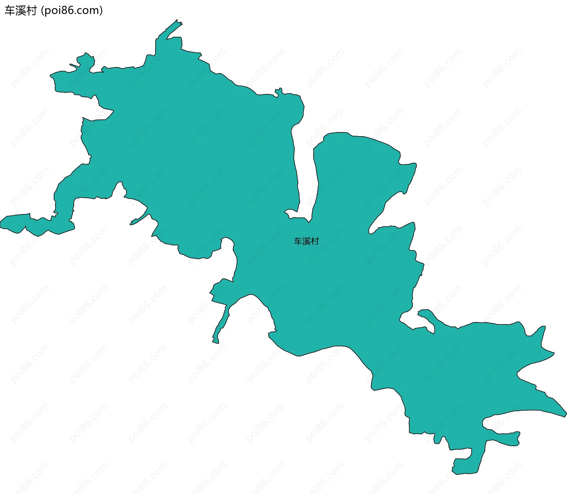 车溪村边界地图