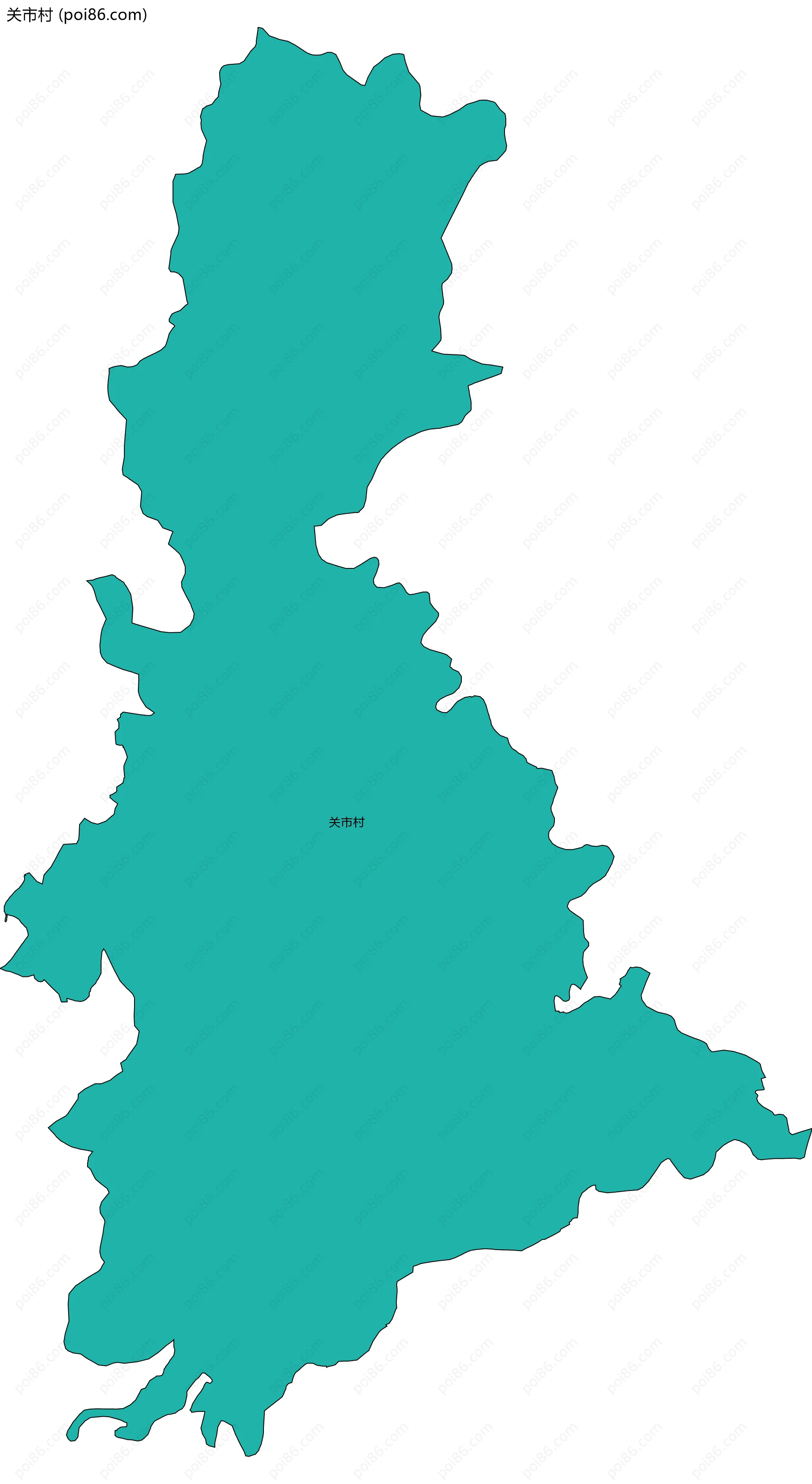关市村边界地图