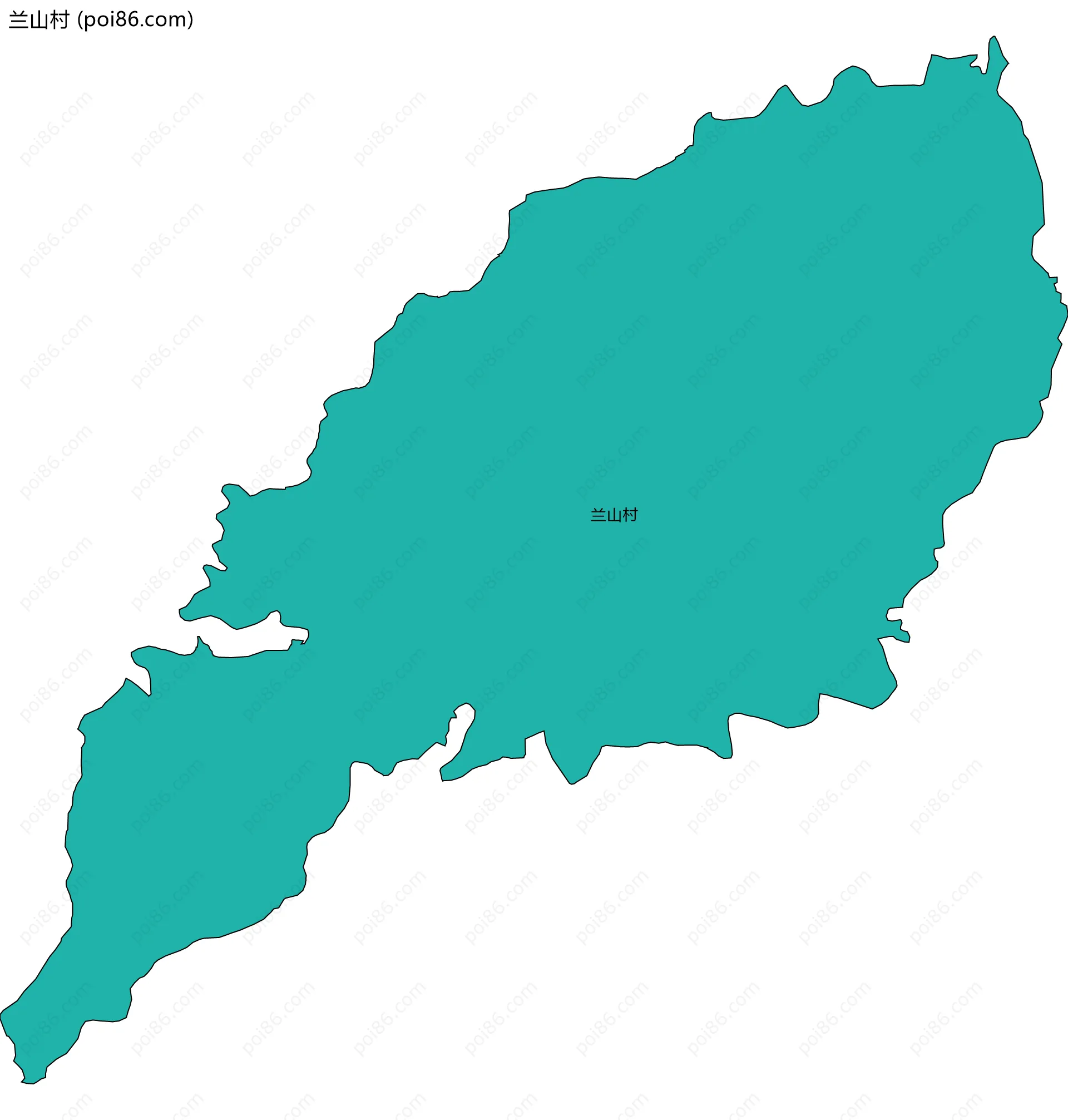 兰山村边界地图