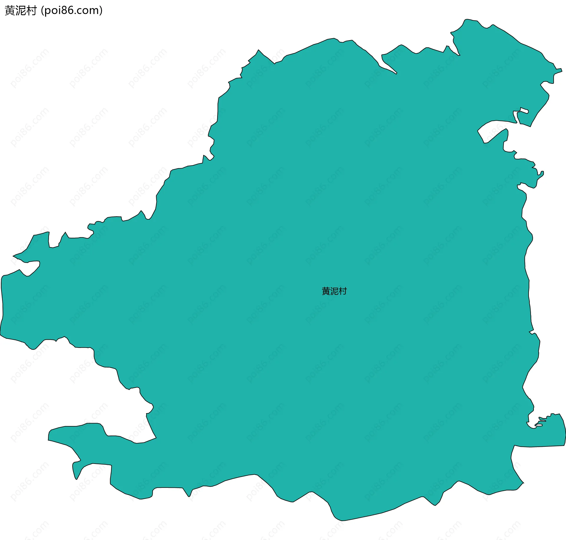 黄泥村边界地图