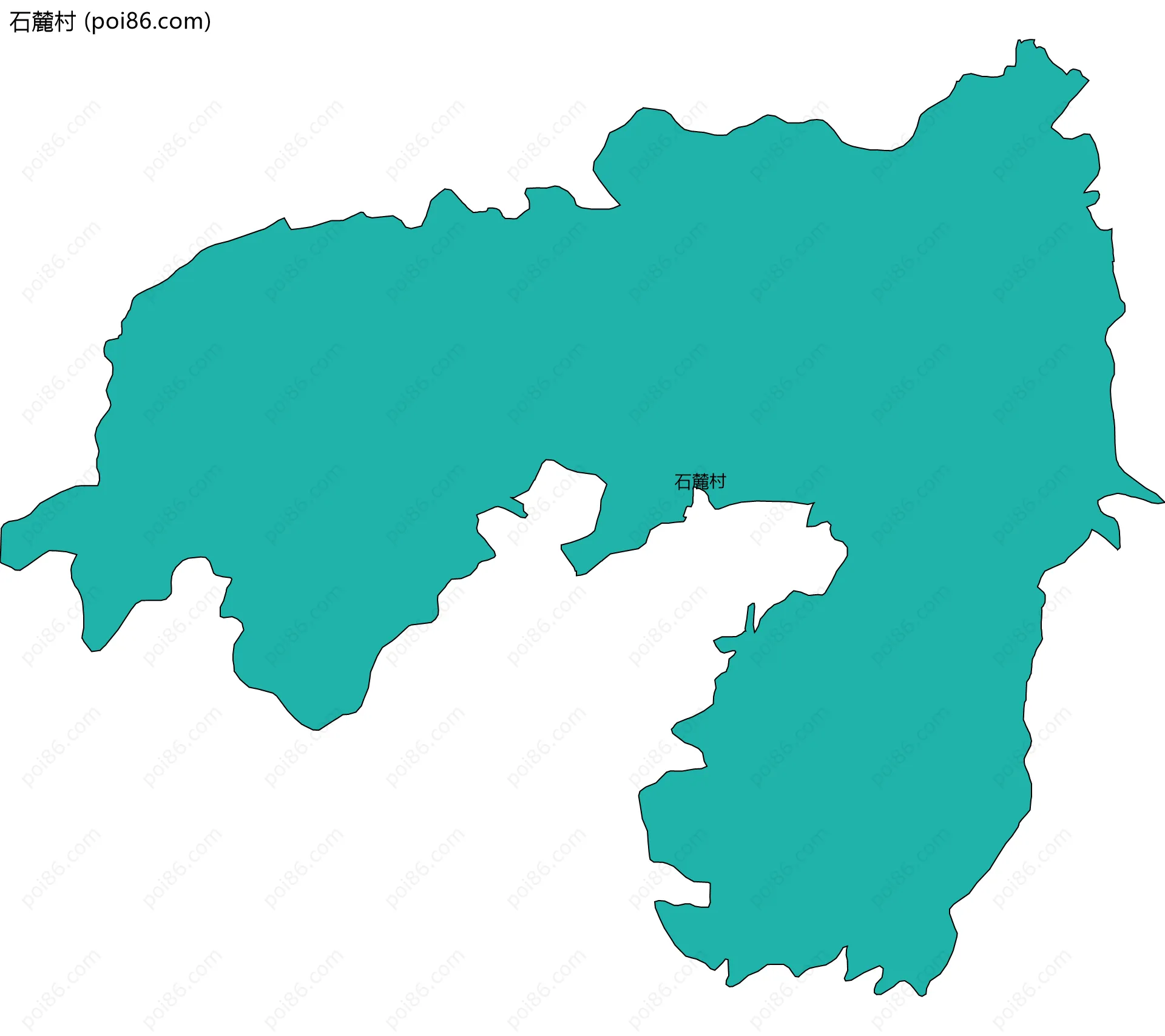 石麓村边界地图