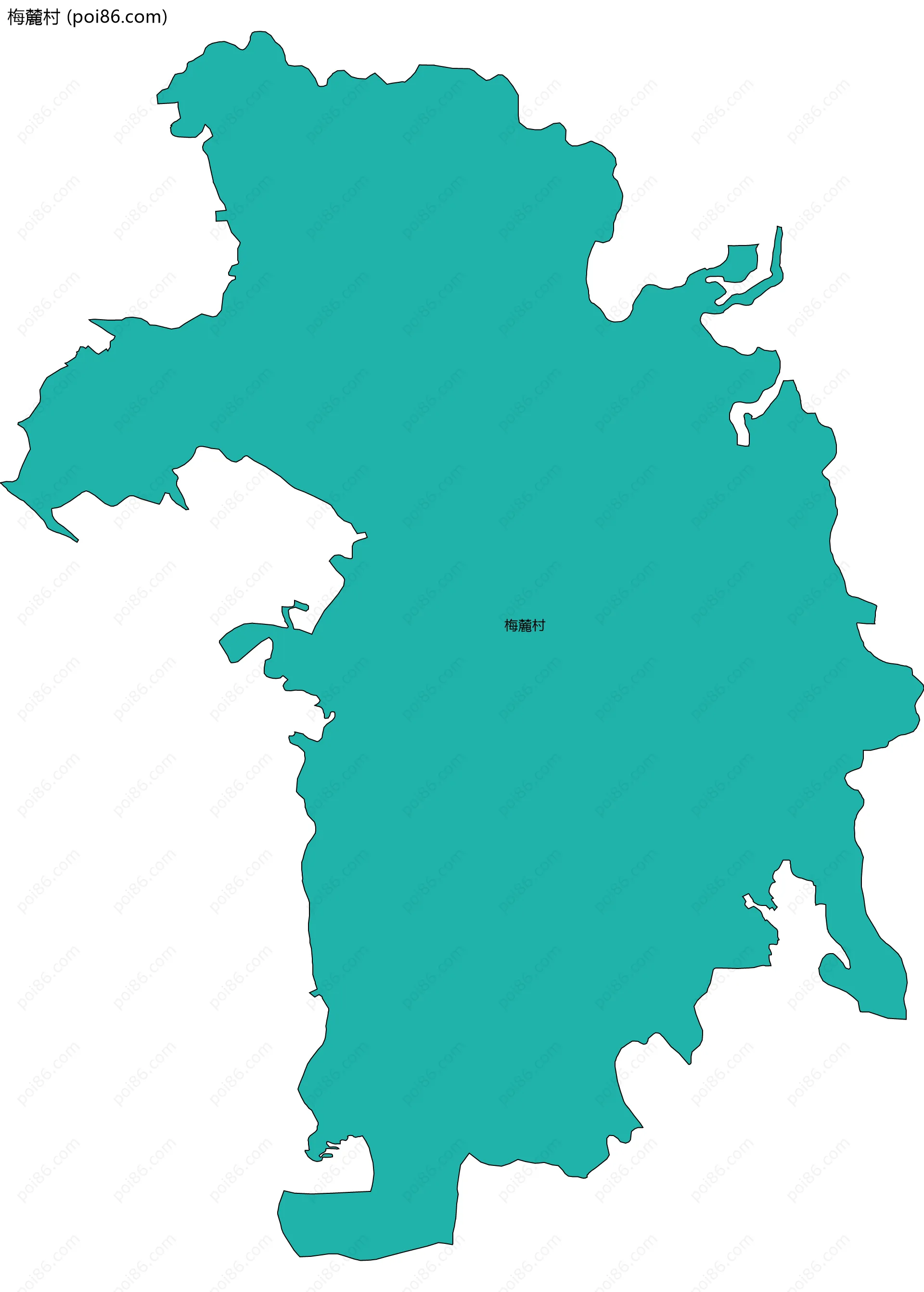 梅麓村边界地图