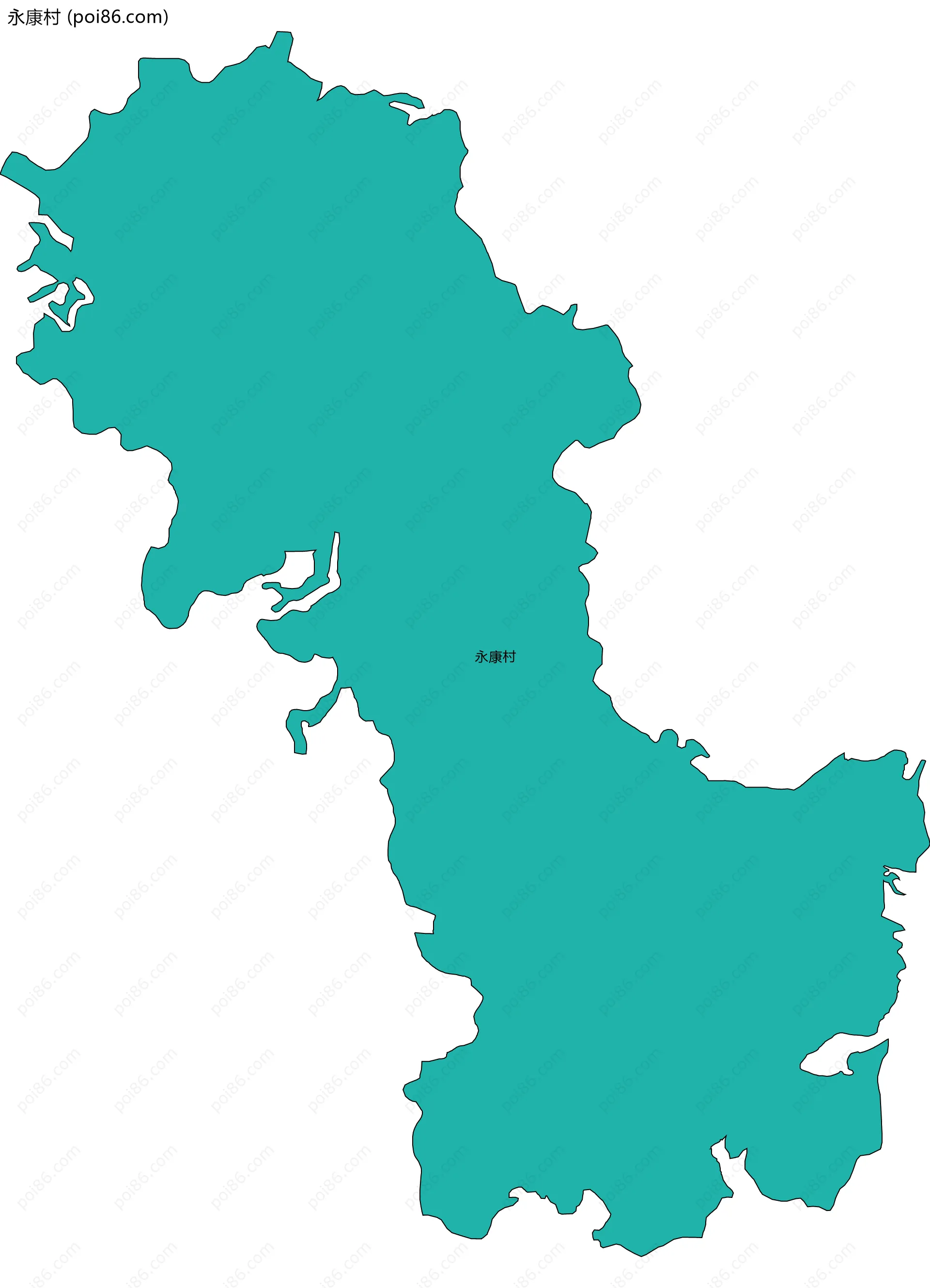 永康村边界地图