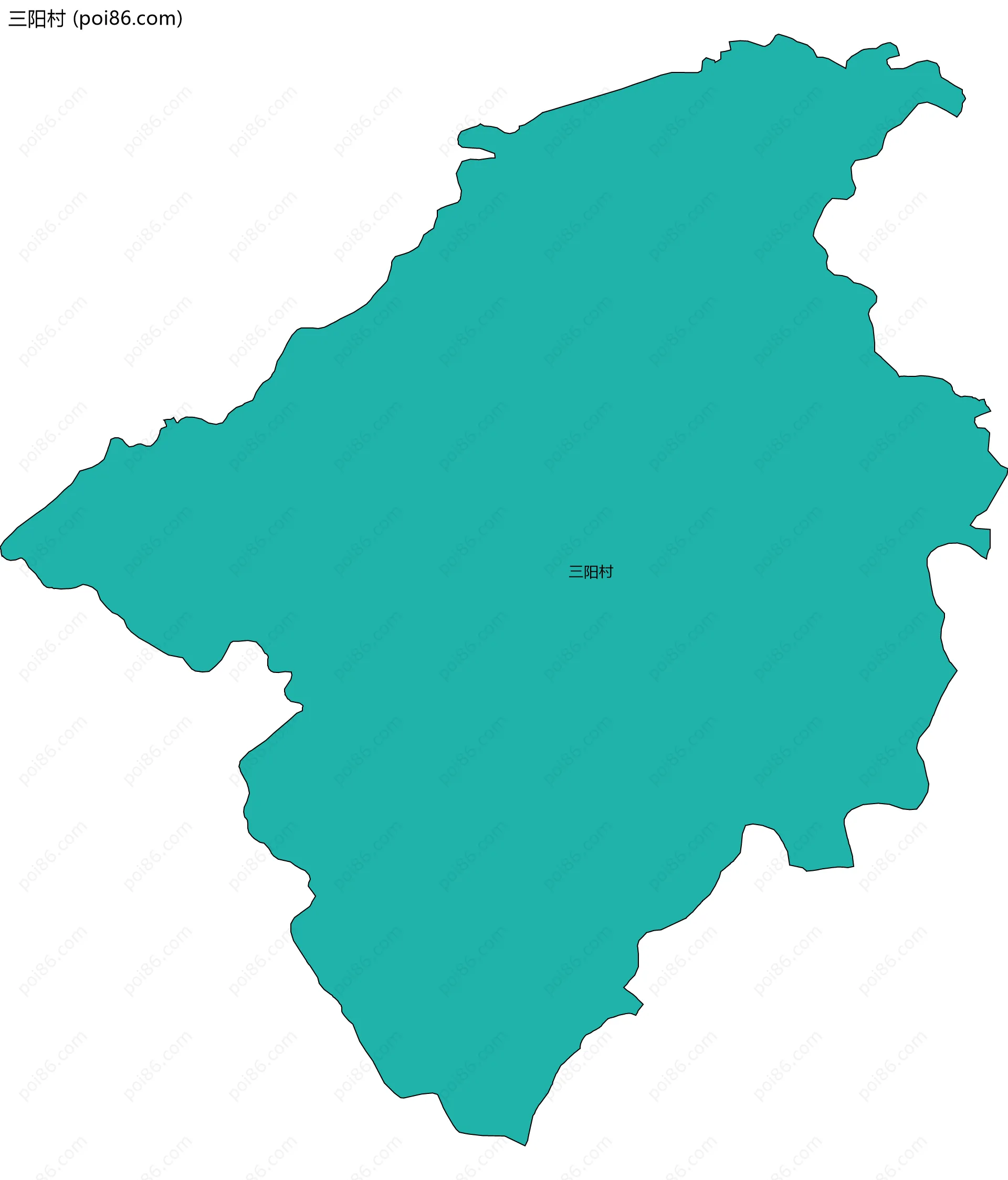 三阳村边界地图
