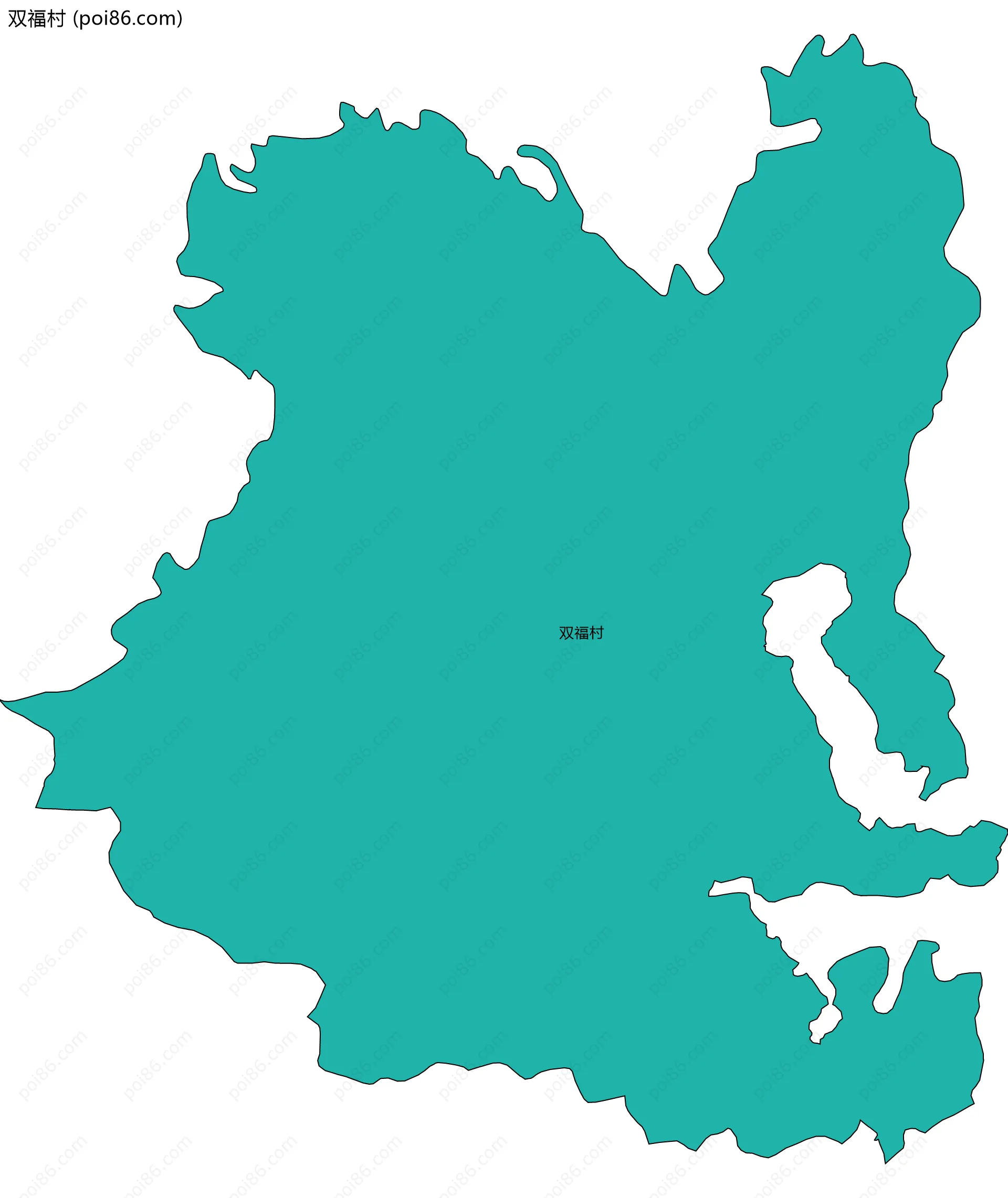 双福村边界地图